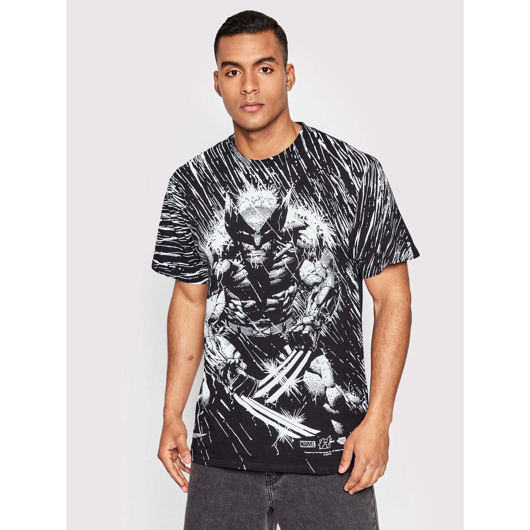 HUF T-Shirt Wolverine Rain TS01890 Černá Regular Fit - Pepit.cz