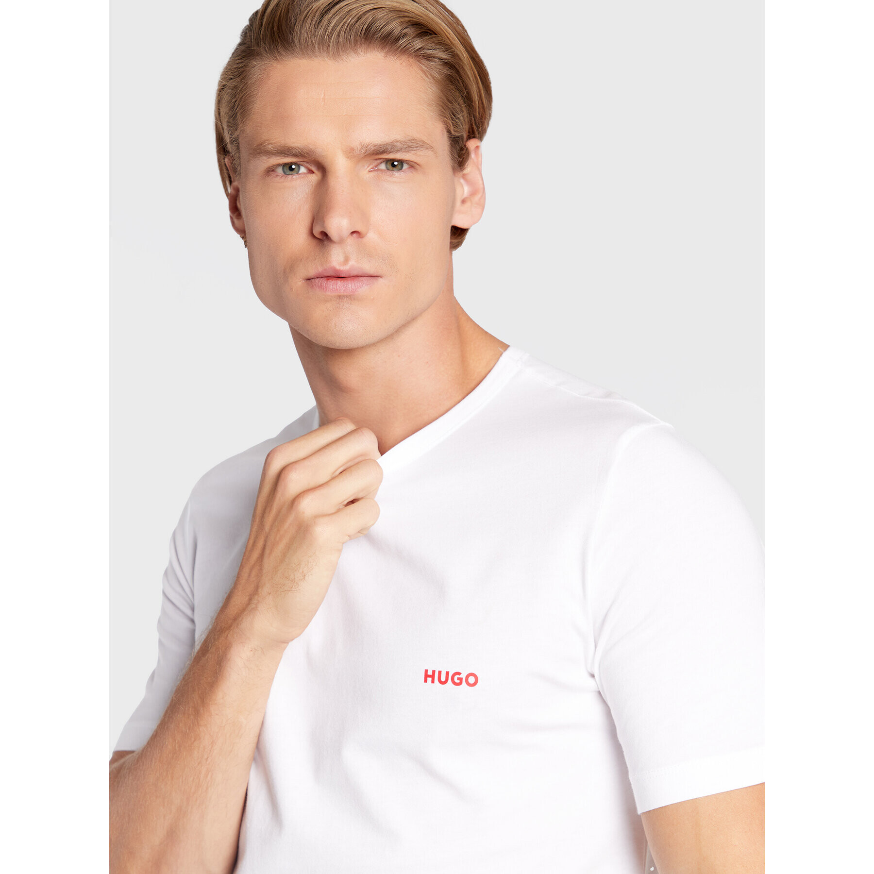 Hugo 3-dílná sada T-shirts Triplet 50480088 Bílá Regular Fit - Pepit.cz