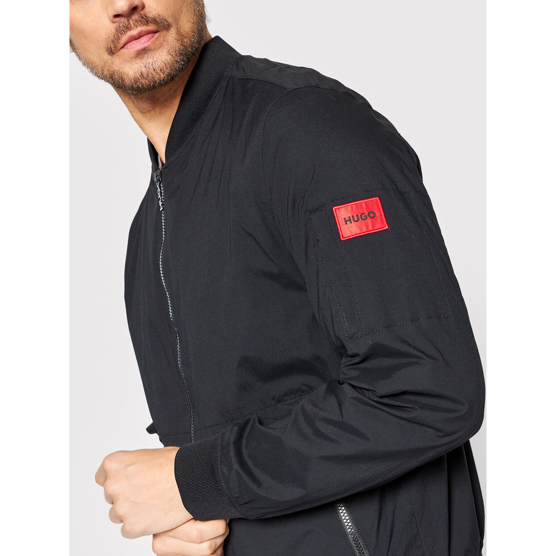 Hugo Bunda bomber Balvin2231 50471363 Černá Slim Fit - Pepit.cz