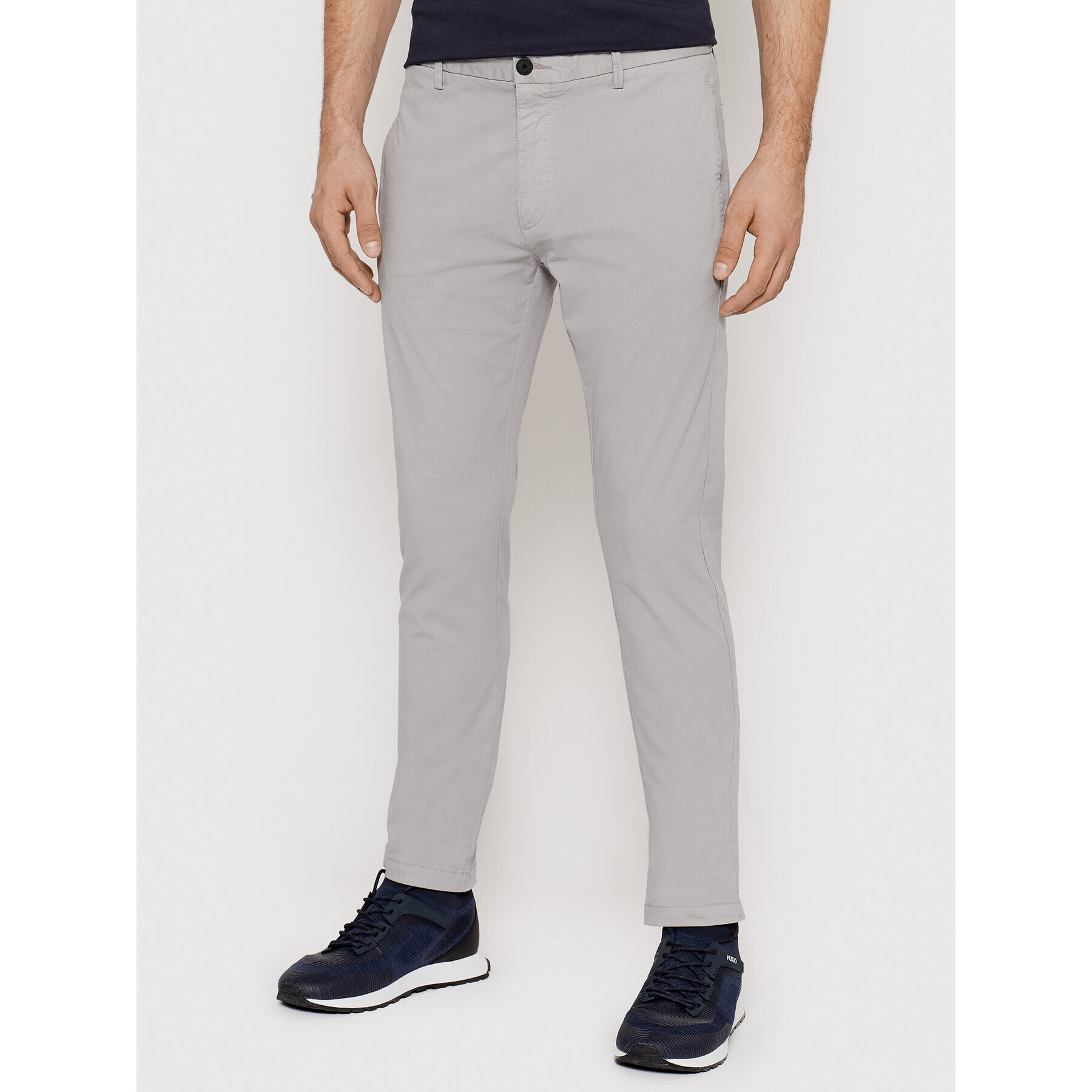 Hugo Chino kalhoty David204D 50437976 Šedá Slim Fit - Pepit.cz