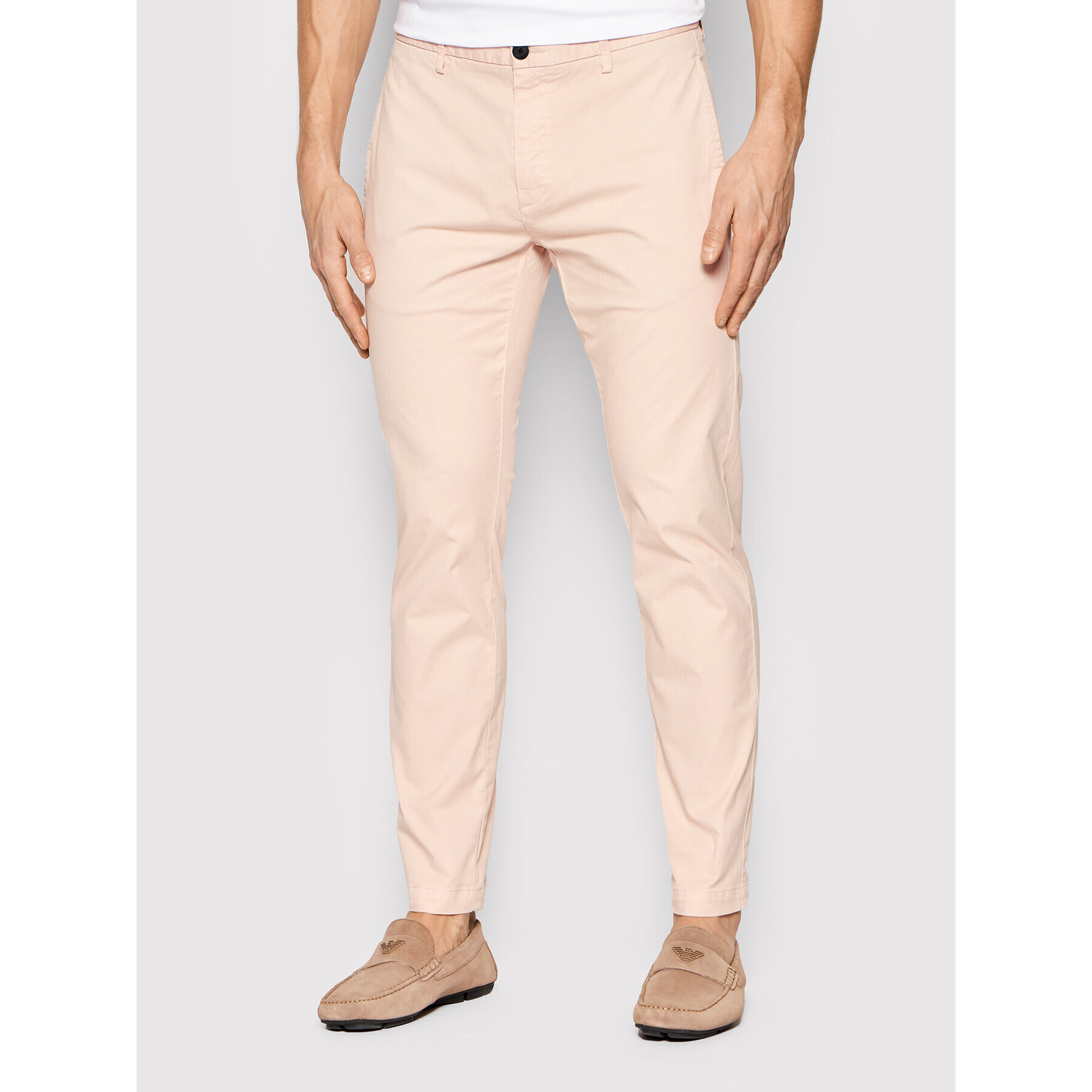 Hugo Chino kalhoty David222D 50468314 Růžová Slim Fit - Pepit.cz