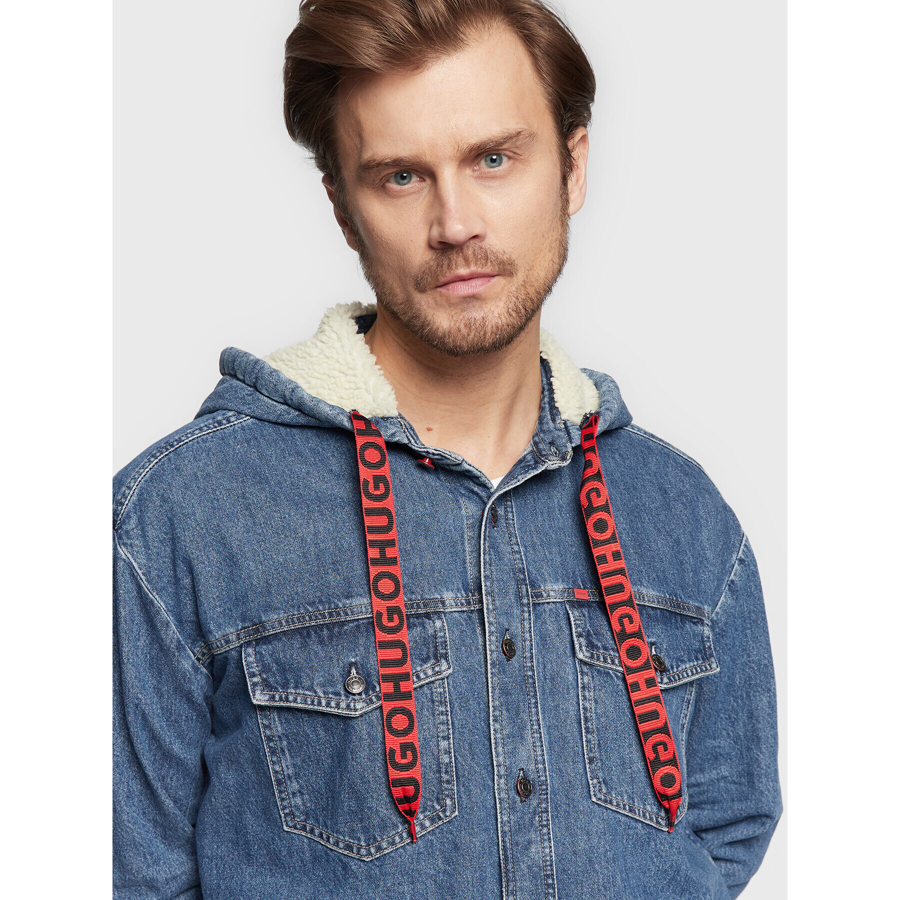 Hugo Jeansová bunda Elimu 50478566 Modrá Oversize - Pepit.cz