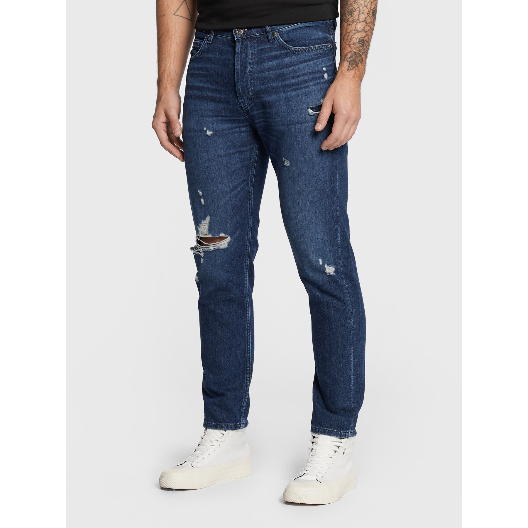 Hugo Jeansy 50472839 Modrá Tapered Fit - Pepit.cz