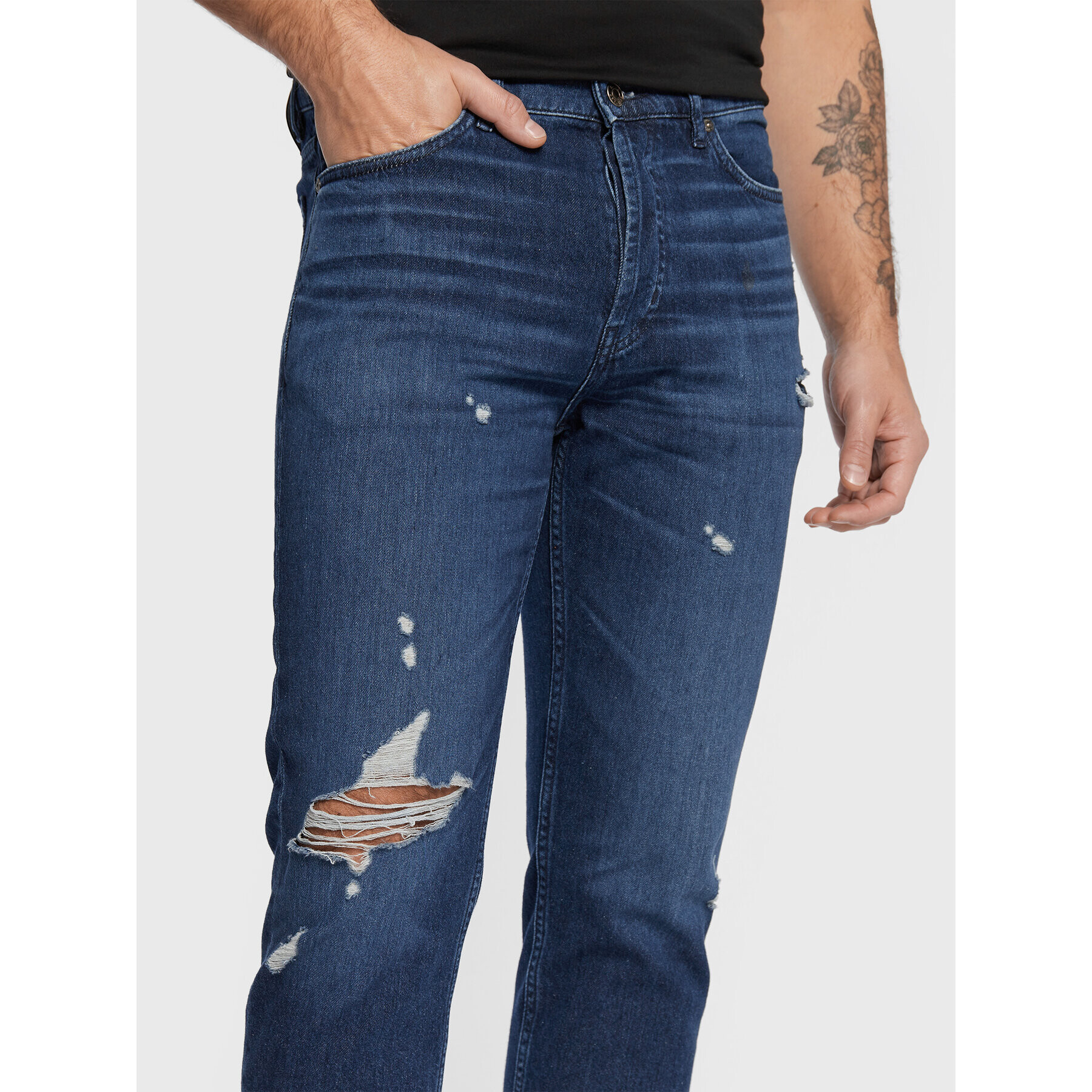 Hugo Jeansy 50472839 Modrá Tapered Fit - Pepit.cz