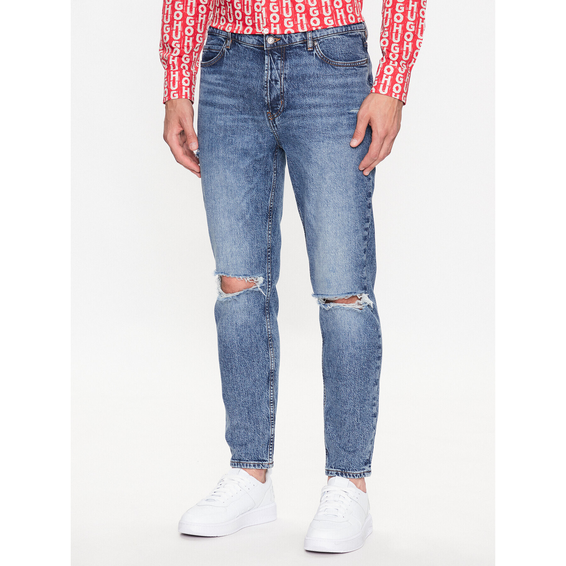 Hugo Jeansy 50493882 Modrá Tapered Fit - Pepit.cz