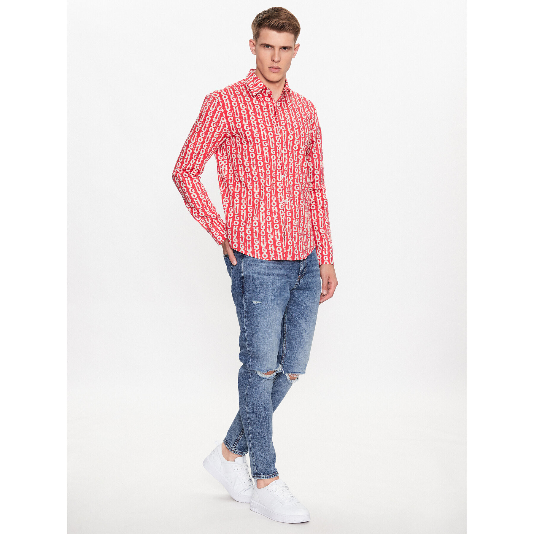 Hugo Jeansy 50493882 Modrá Tapered Fit - Pepit.cz