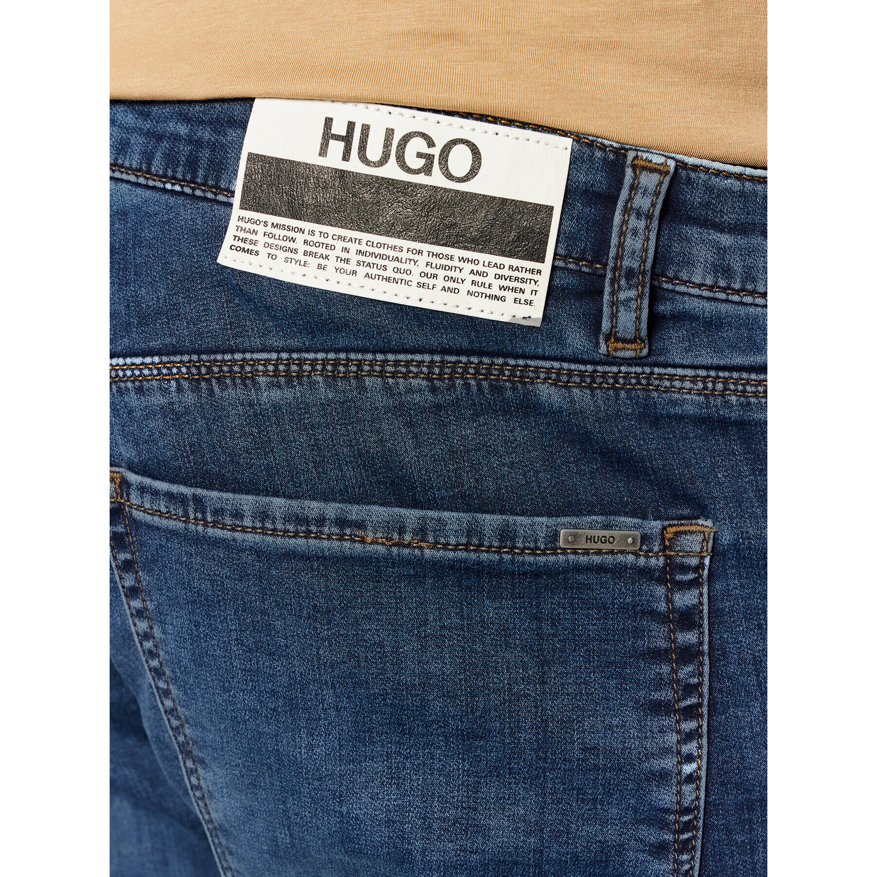 Hugo Jeansy 734 50459813 Tmavomodrá Extra Slim Fit - Pepit.cz