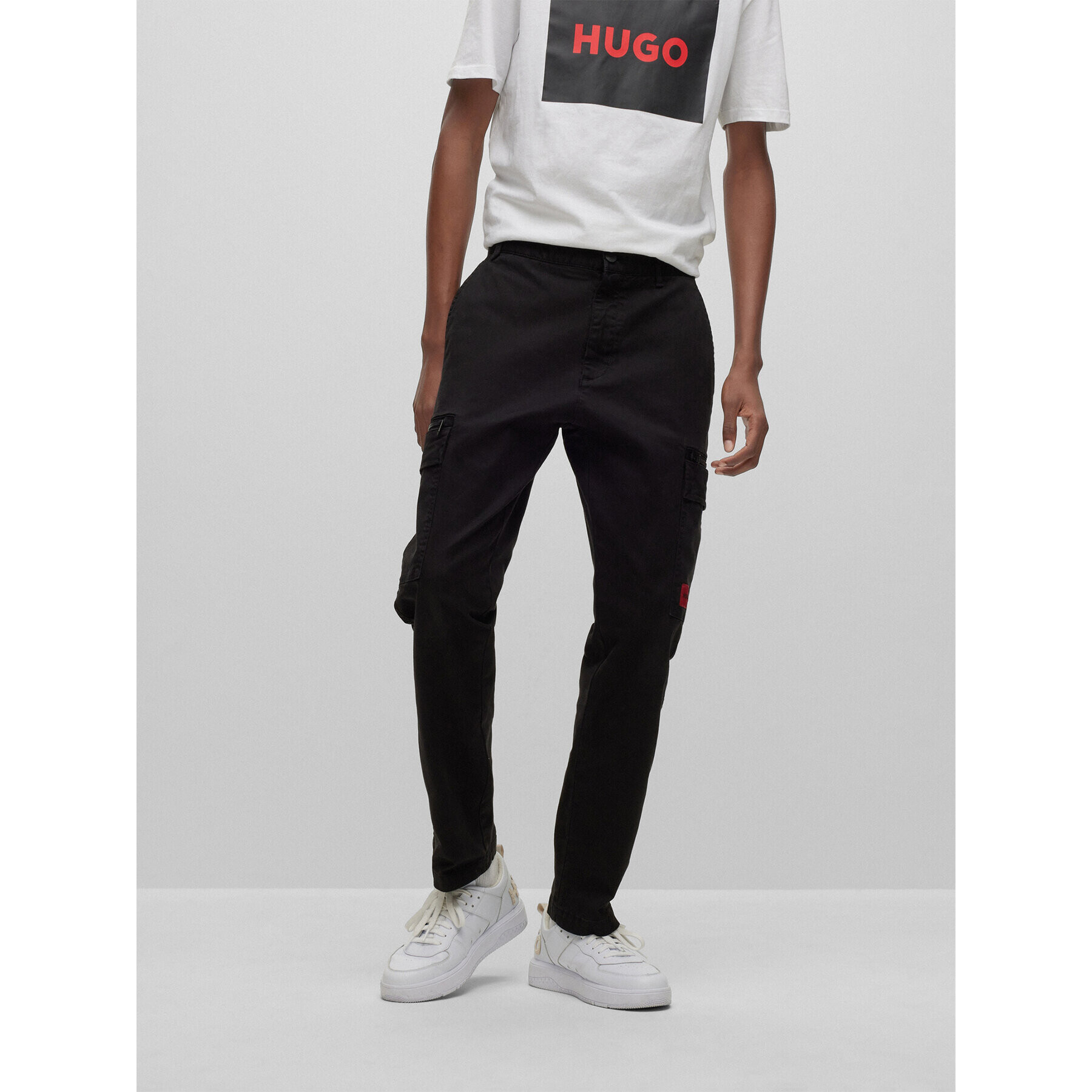 Hugo Kalhoty z materiálu 50484022 Černá Slim Fit - Pepit.cz