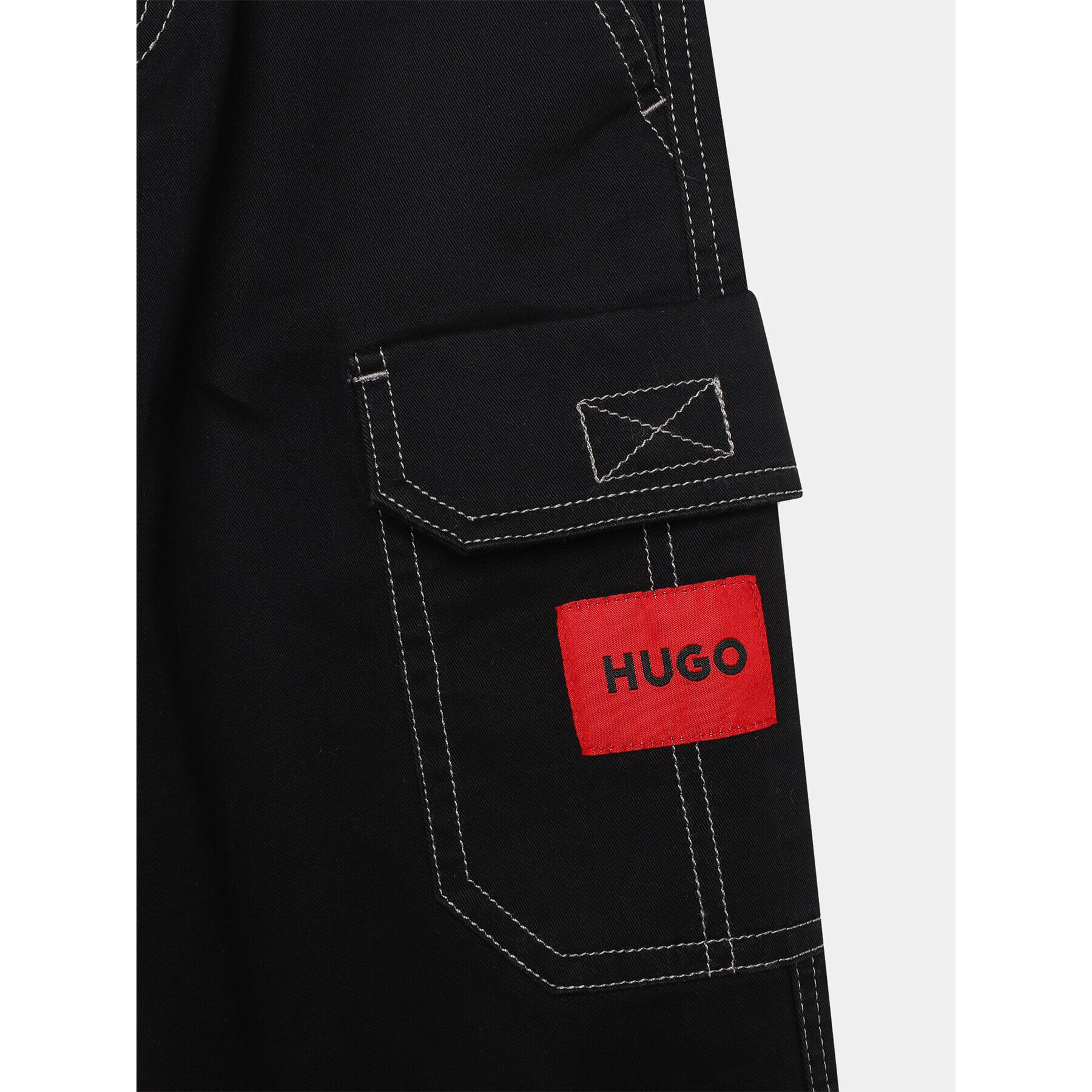 Hugo Kalhoty z materiálu G24148 D Černá Loose Fit - Pepit.cz