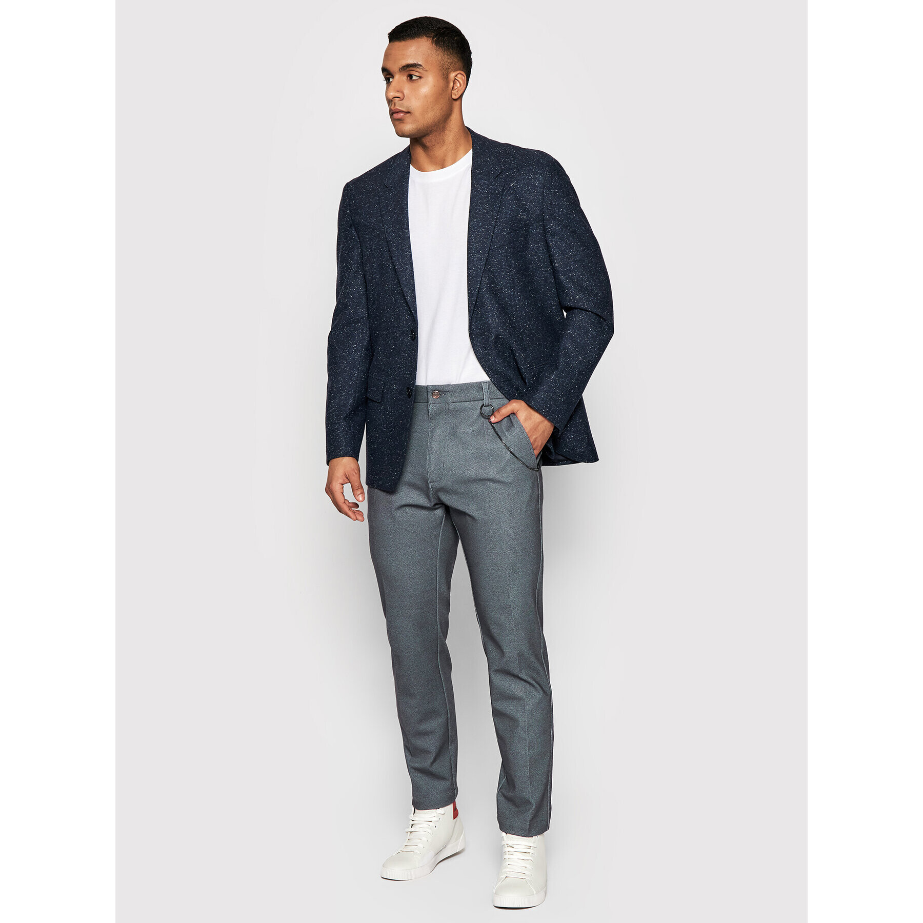 Hugo Kalhoty z materiálu Gason214 50463619 Šedá Slim Fit - Pepit.cz