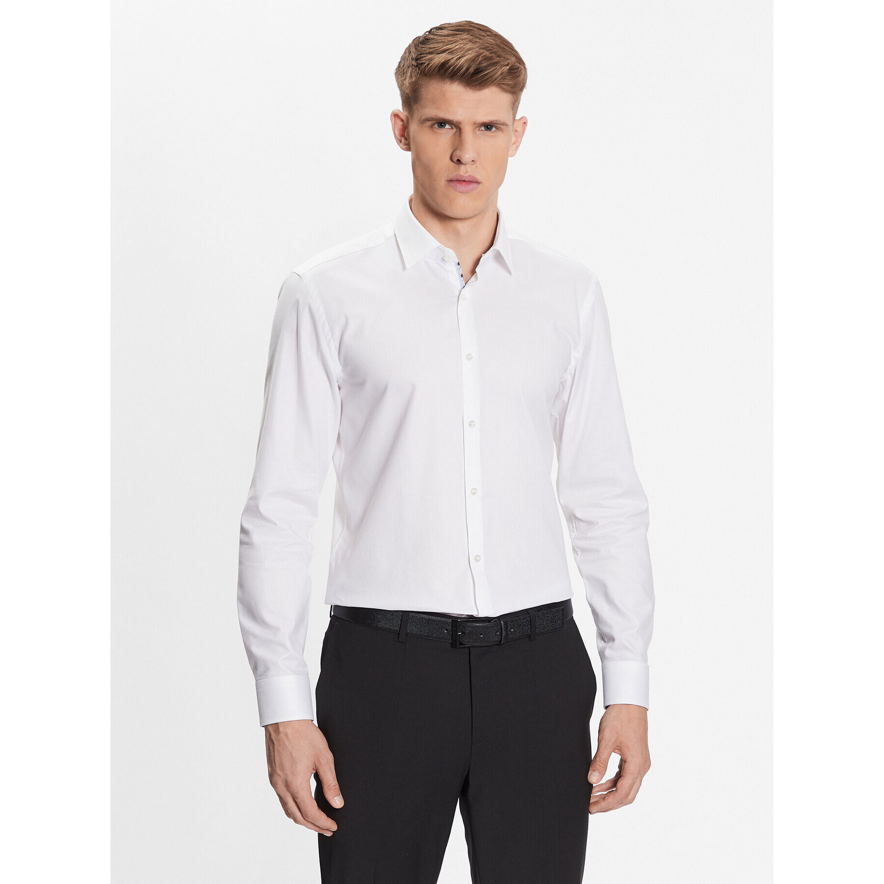 Hugo Košile 50489856 Bílá Slim Fit - Pepit.cz