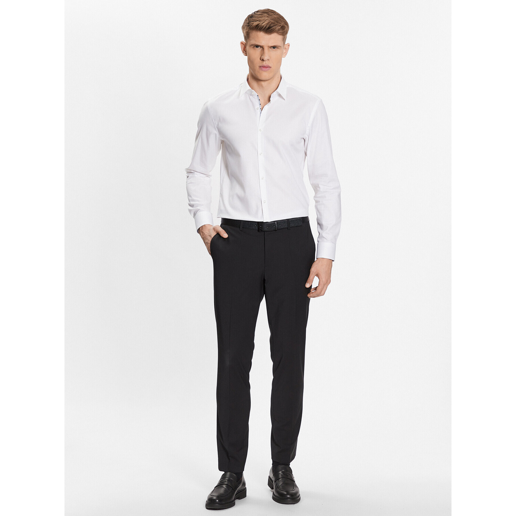 Hugo Košile 50489856 Bílá Slim Fit - Pepit.cz