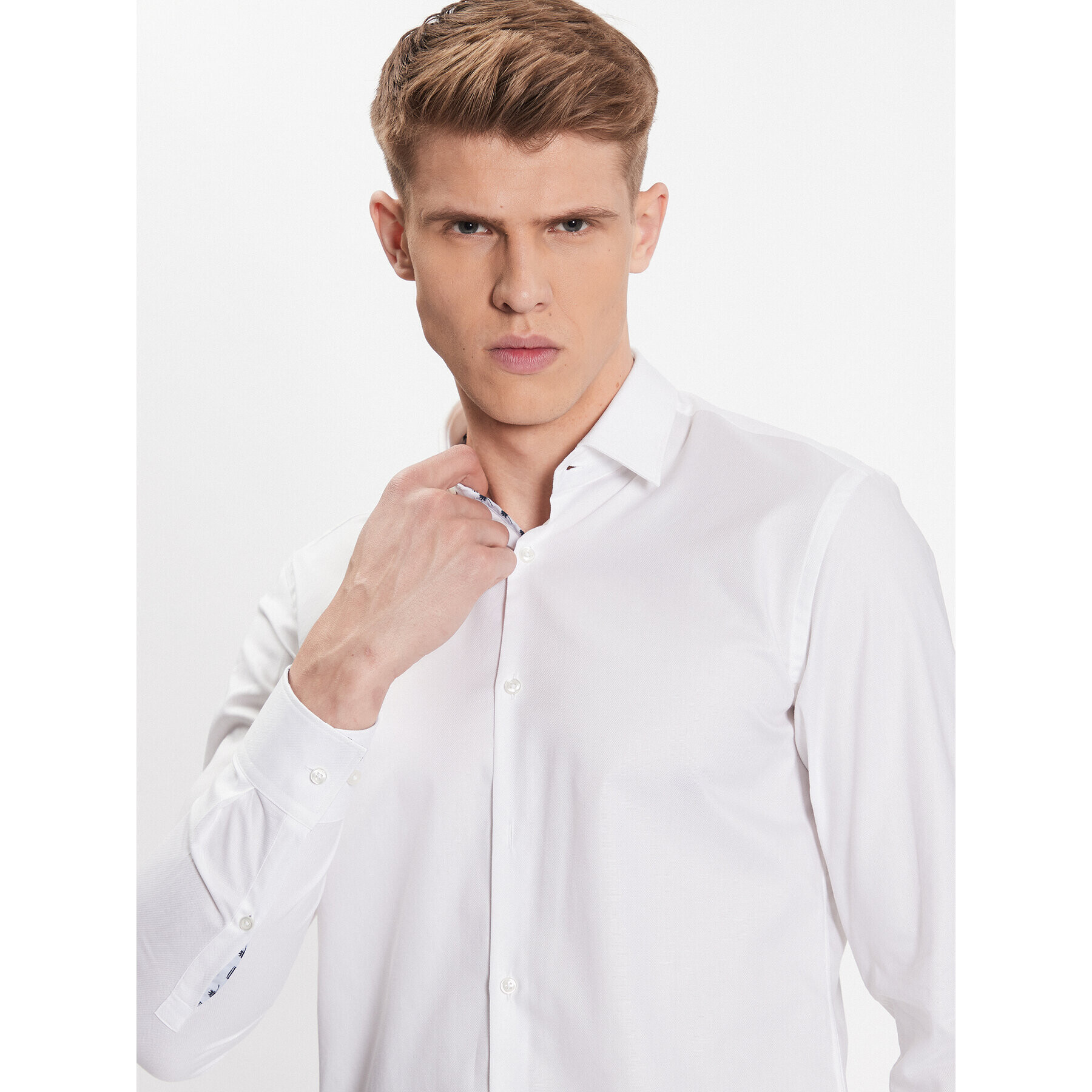 Hugo Košile 50489856 Bílá Slim Fit - Pepit.cz