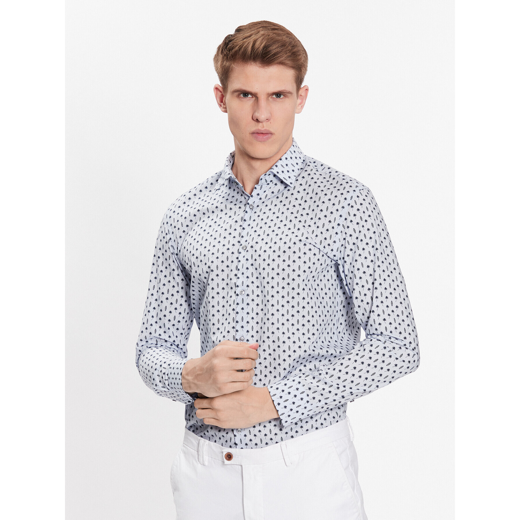 Hugo Košile 50490098 Šedá Slim Fit - Pepit.cz