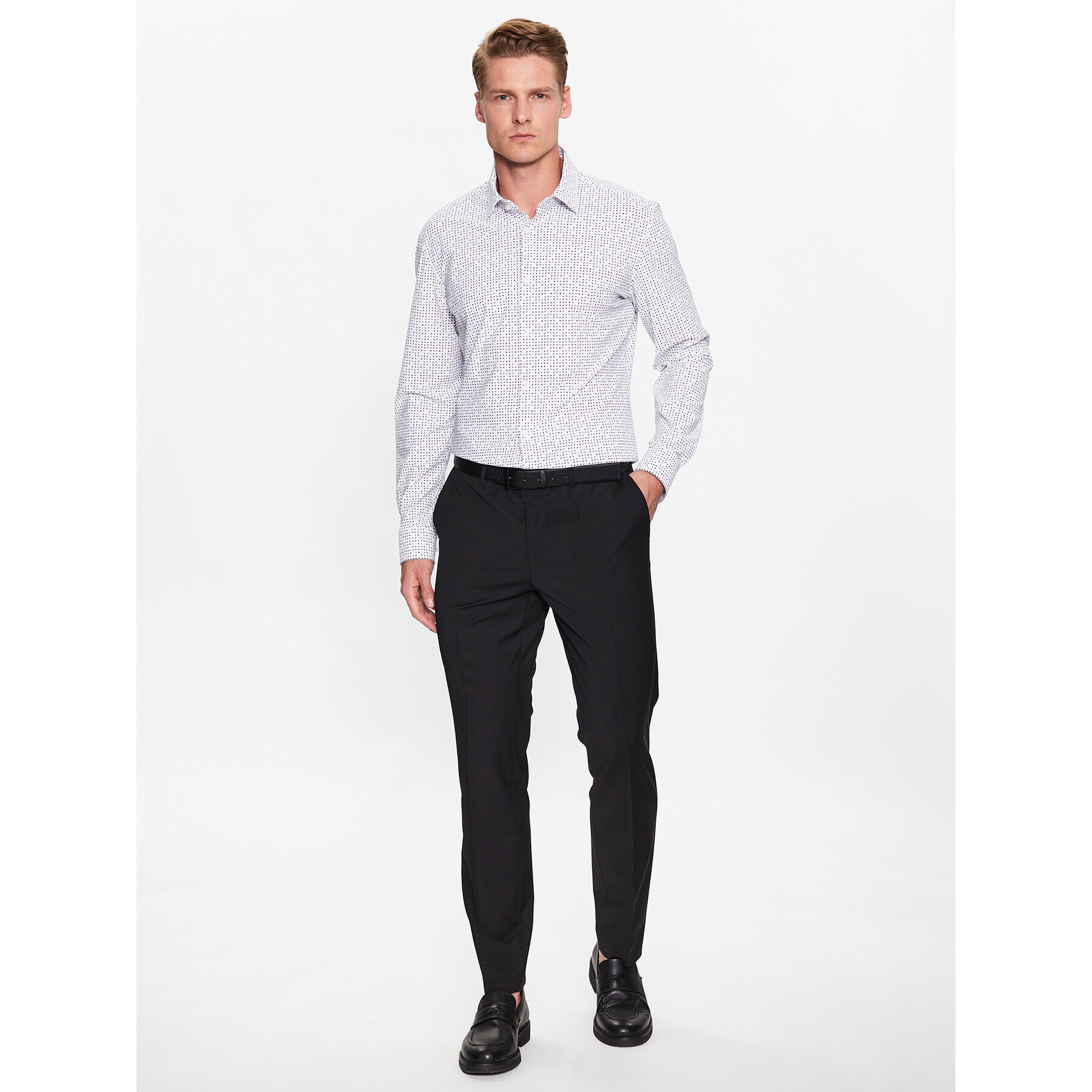 Hugo Košile 50490105 Bílá Slim Fit - Pepit.cz