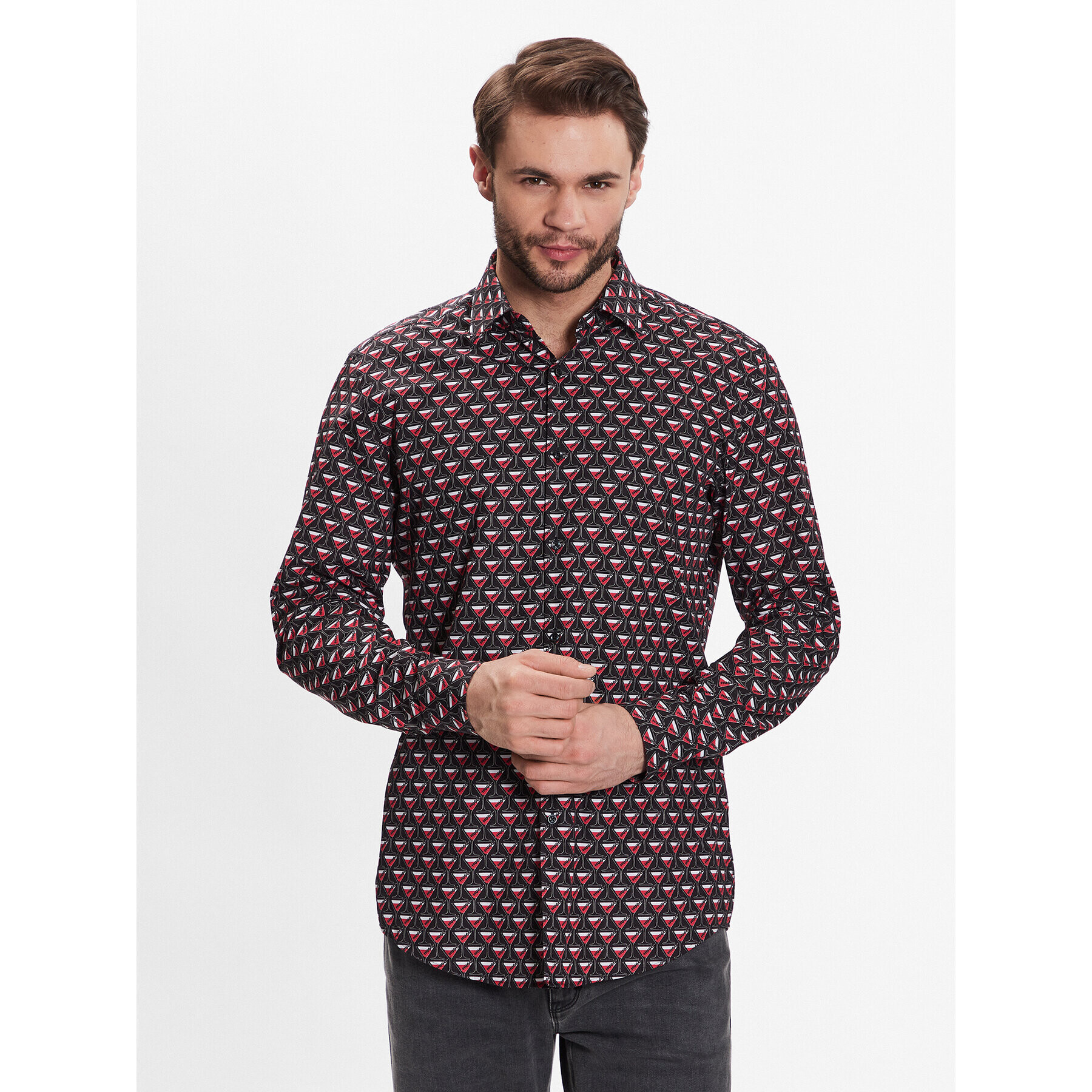 Hugo Košile 50490430 Černá Slim Fit - Pepit.cz