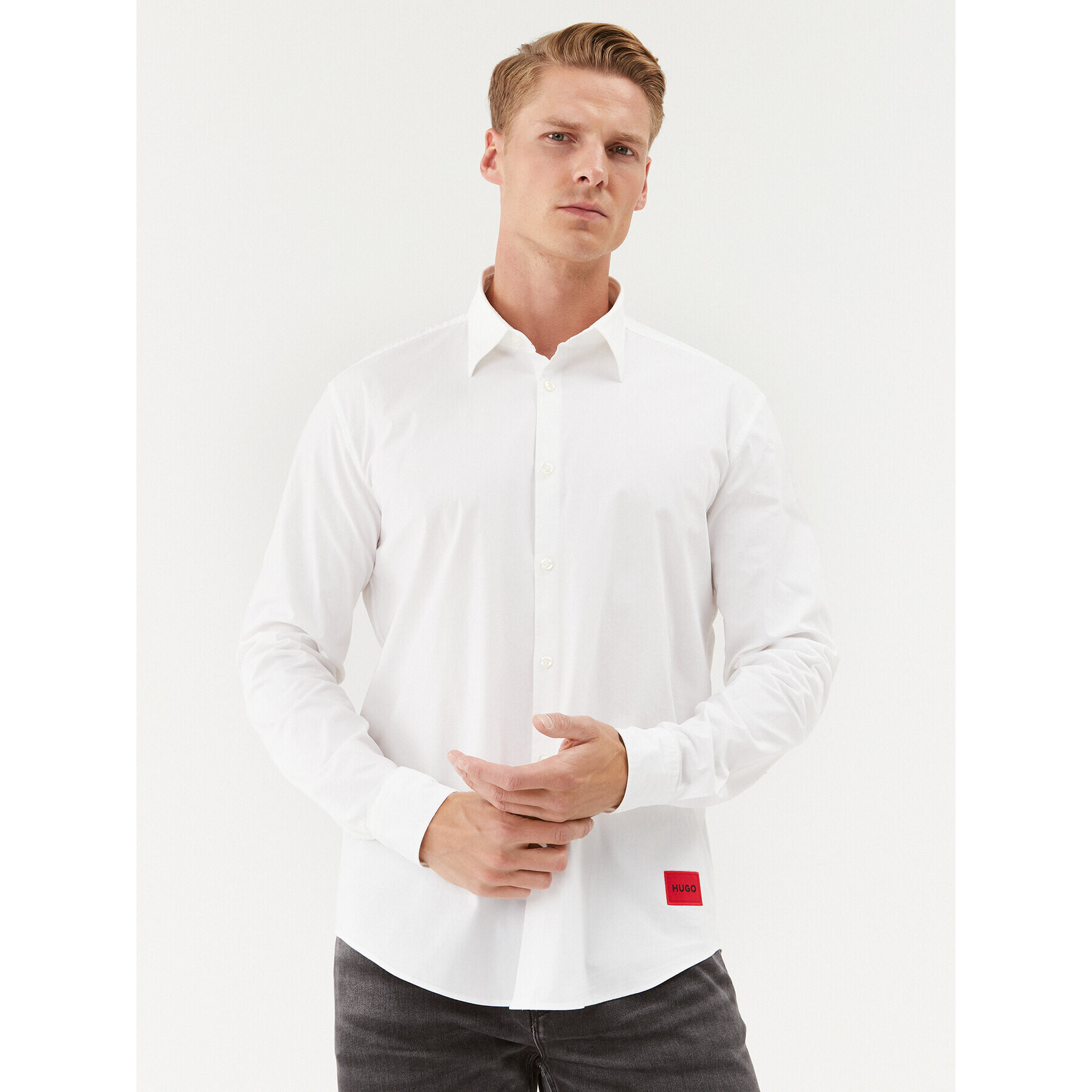 Hugo Košile 50490733 Bílá Slim Fit - Pepit.cz