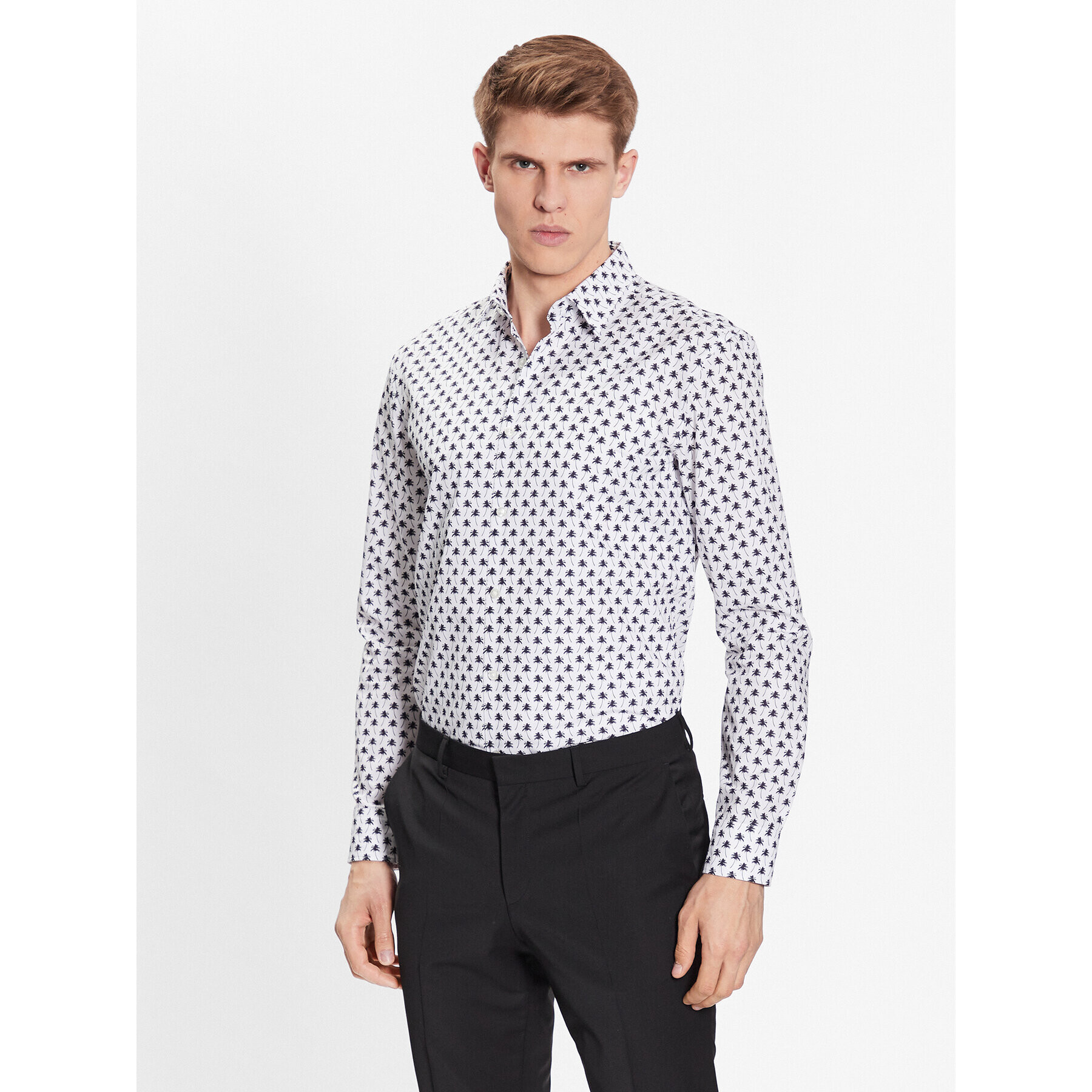 Hugo Košile 50496126 Bílá Slim Fit - Pepit.cz