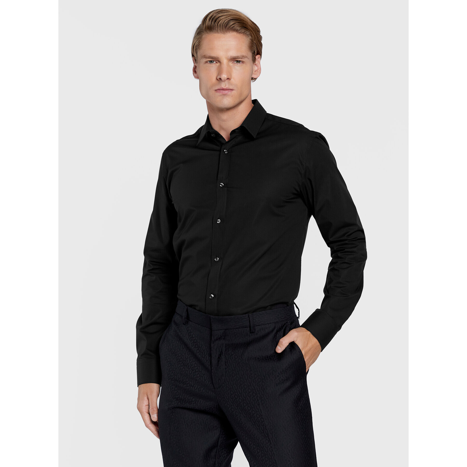 Hugo Košile Elisha02 50479396 Černá Slim Fit - Pepit.cz