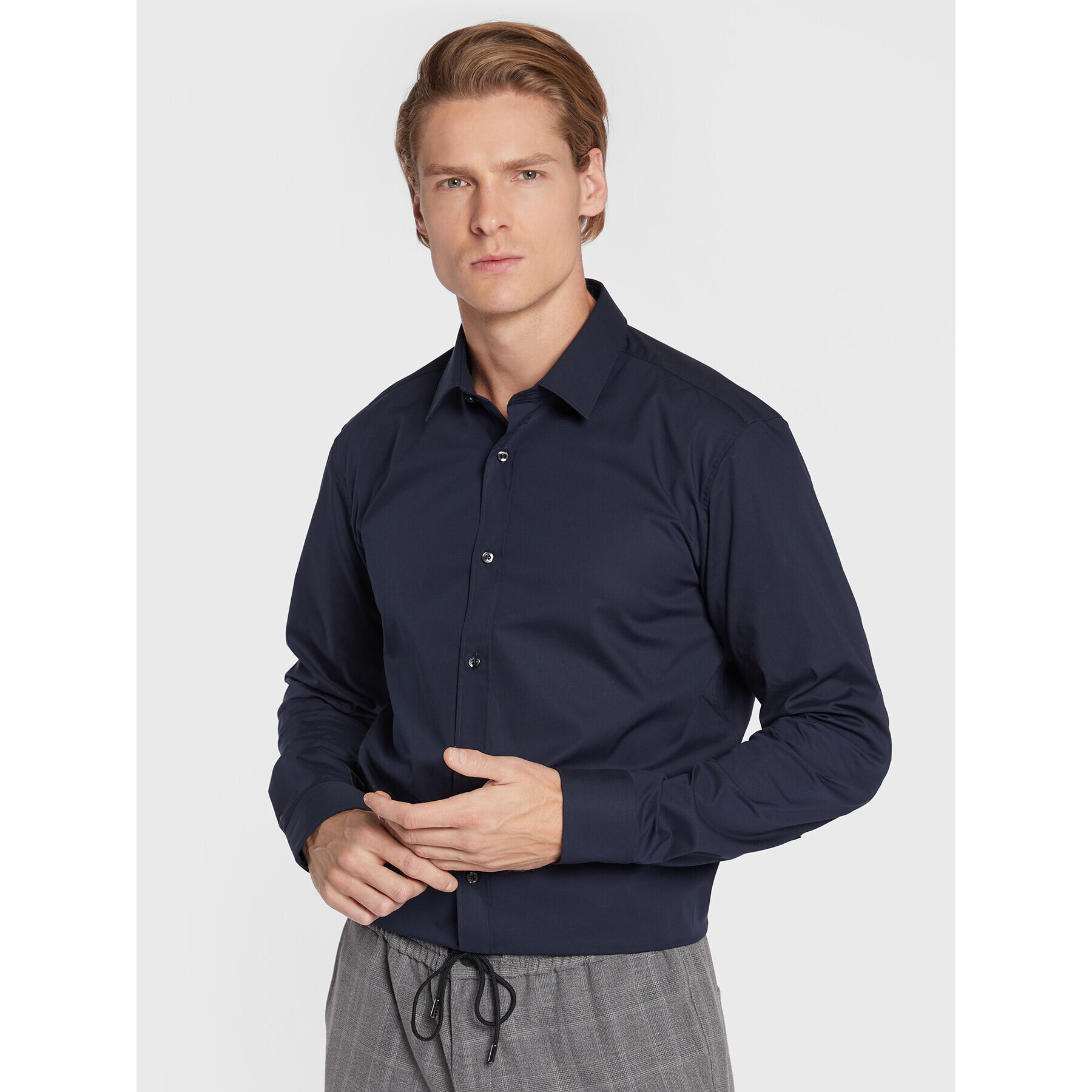 Hugo Košile Elisha02 50479396 Tmavomodrá Extra Slim Fit - Pepit.cz