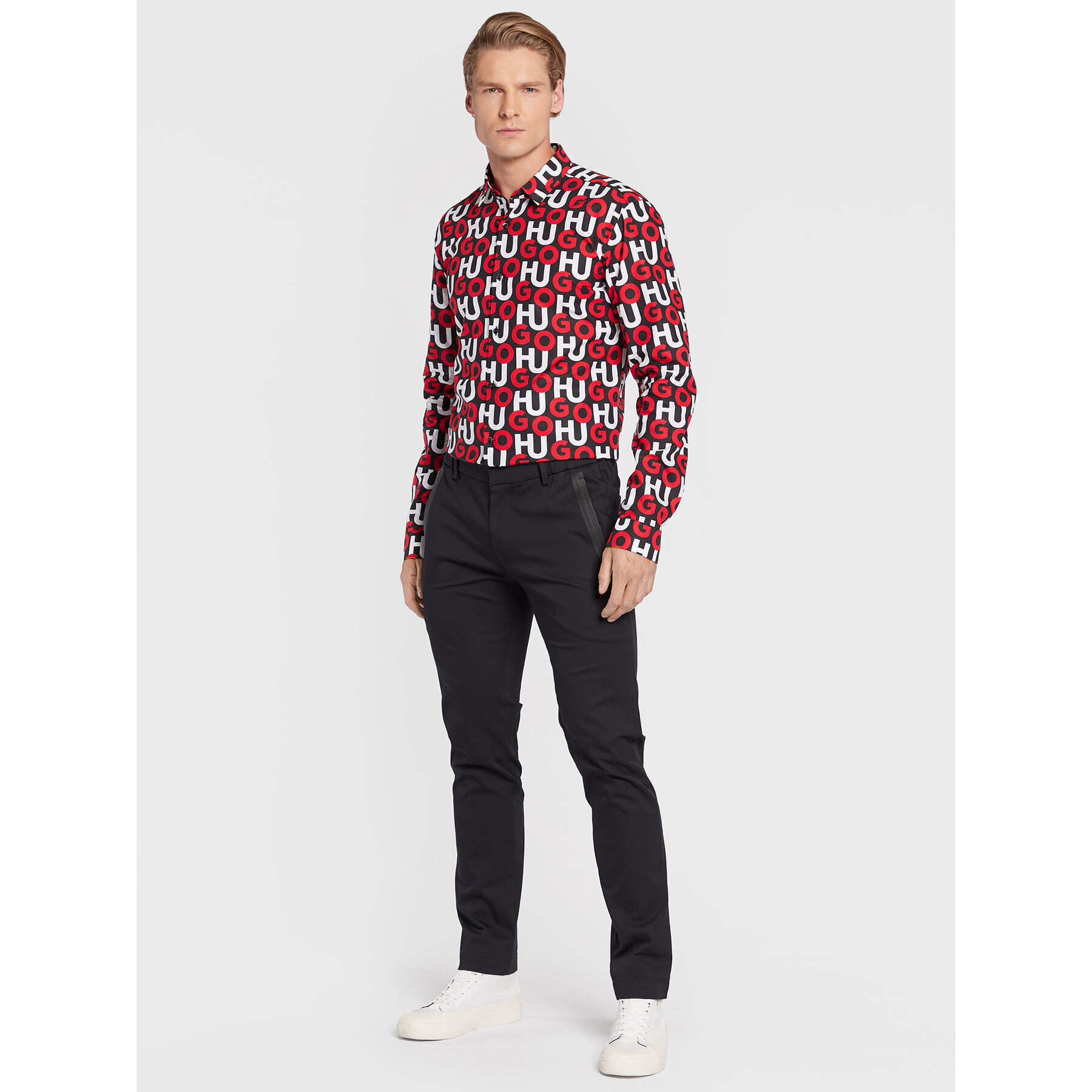 Hugo Košile Ero3-W 50478547 Červená Extra Slim Fit - Pepit.cz