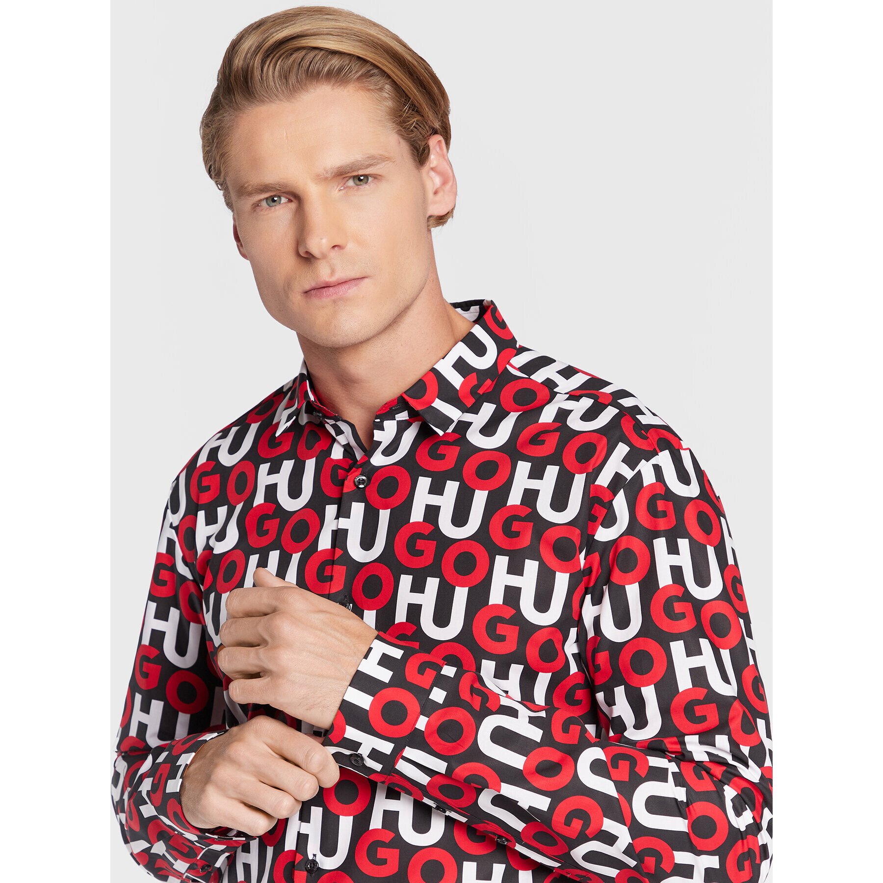 Hugo Košile Ero3-W 50478547 Červená Extra Slim Fit - Pepit.cz