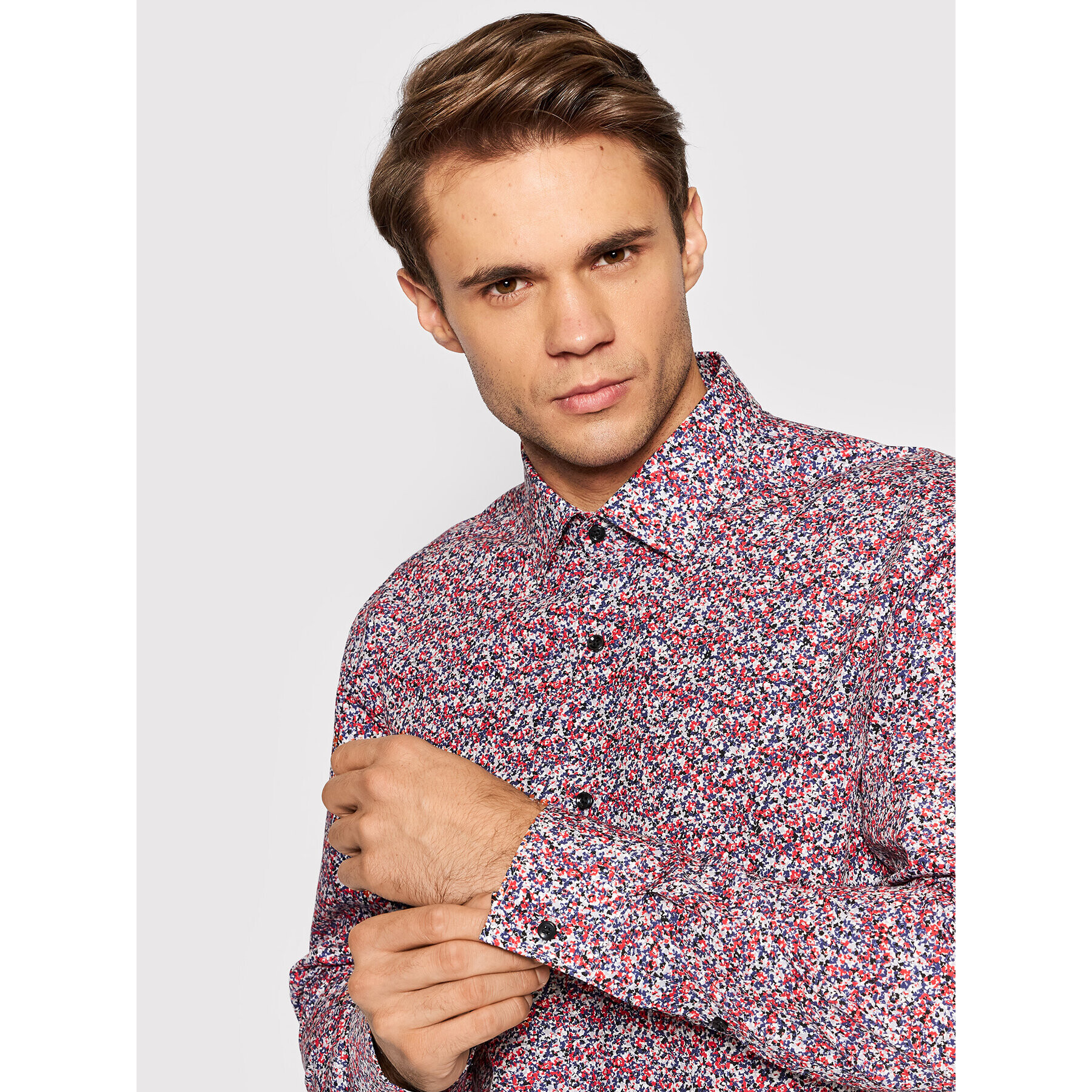 Hugo Košile Kenno 50456077 Růžová Slim Fit - Pepit.cz