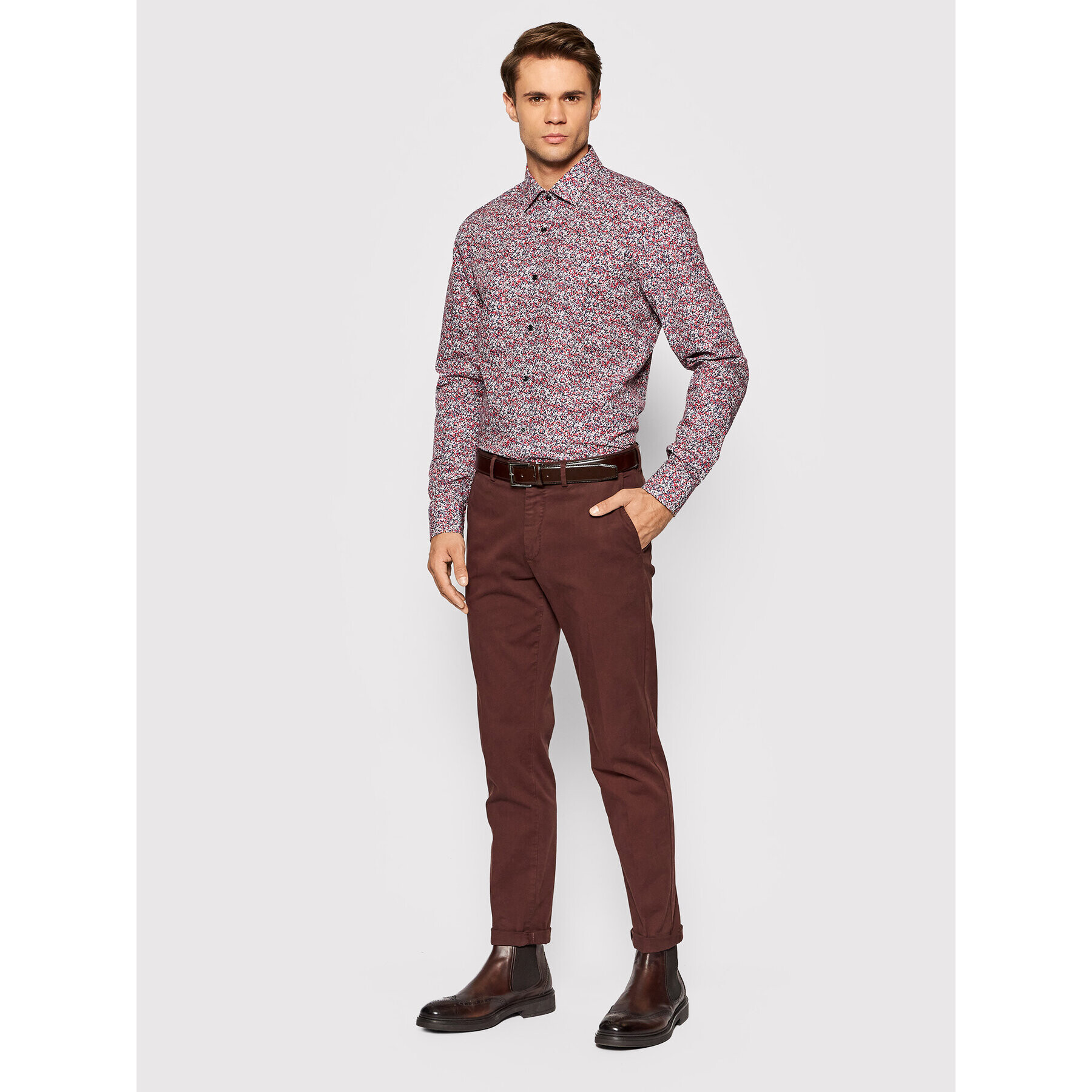 Hugo Košile Kenno 50456077 Růžová Slim Fit - Pepit.cz