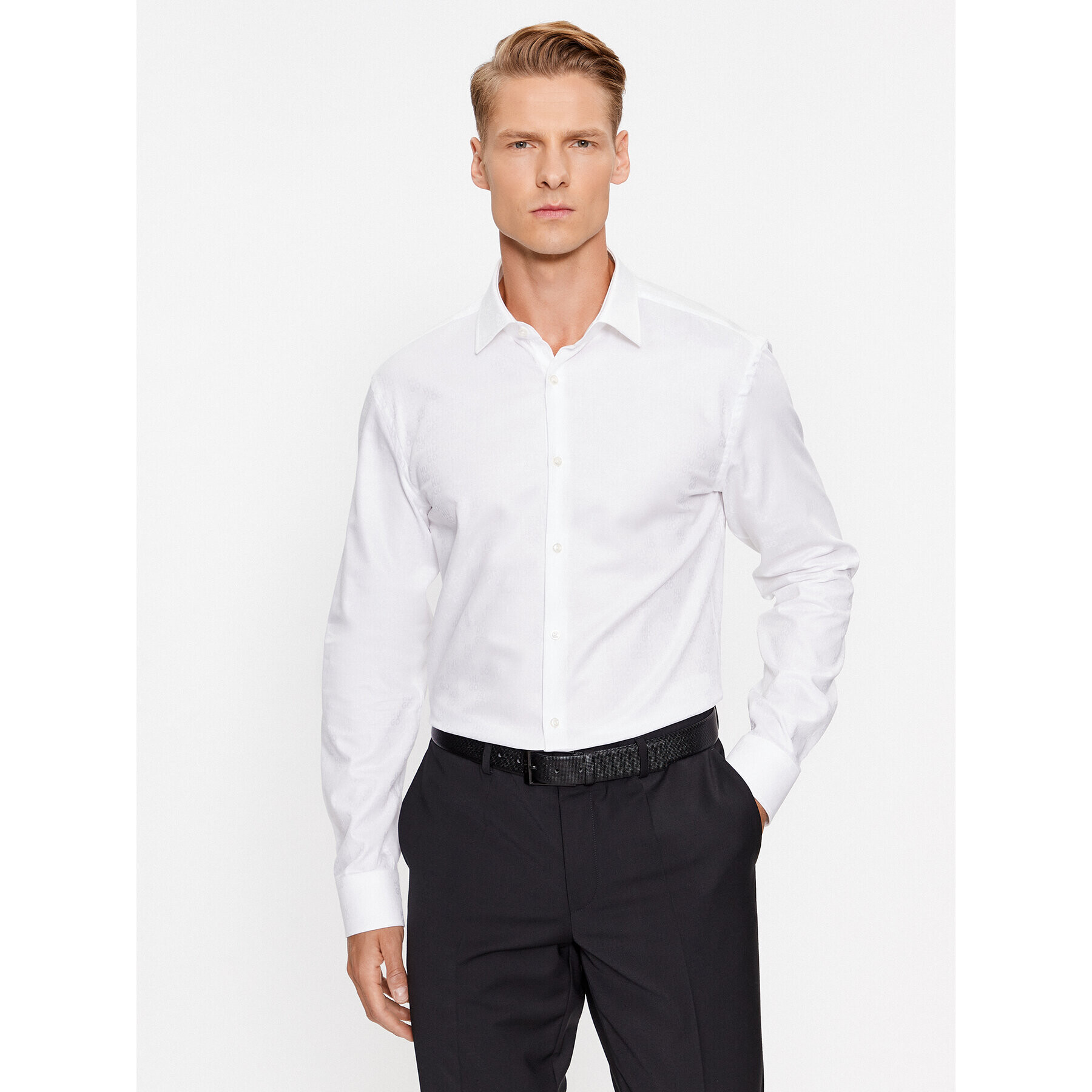 Hugo Košile Kenno 50500965 Bílá Slim Fit - Pepit.cz