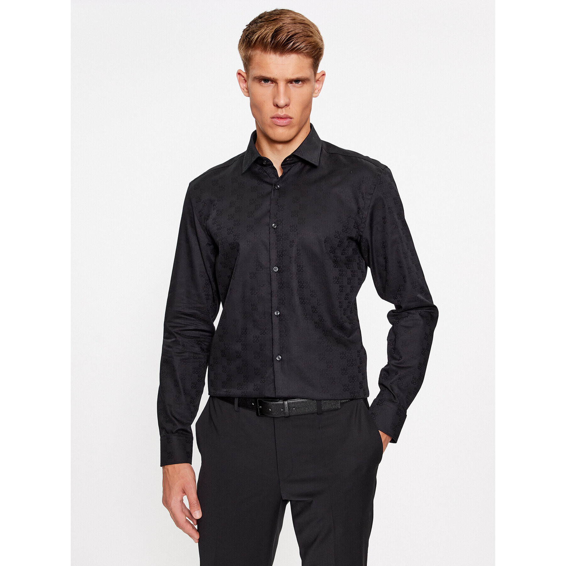 Hugo Košile Kenno 50500965 Černá Slim Fit - Pepit.cz