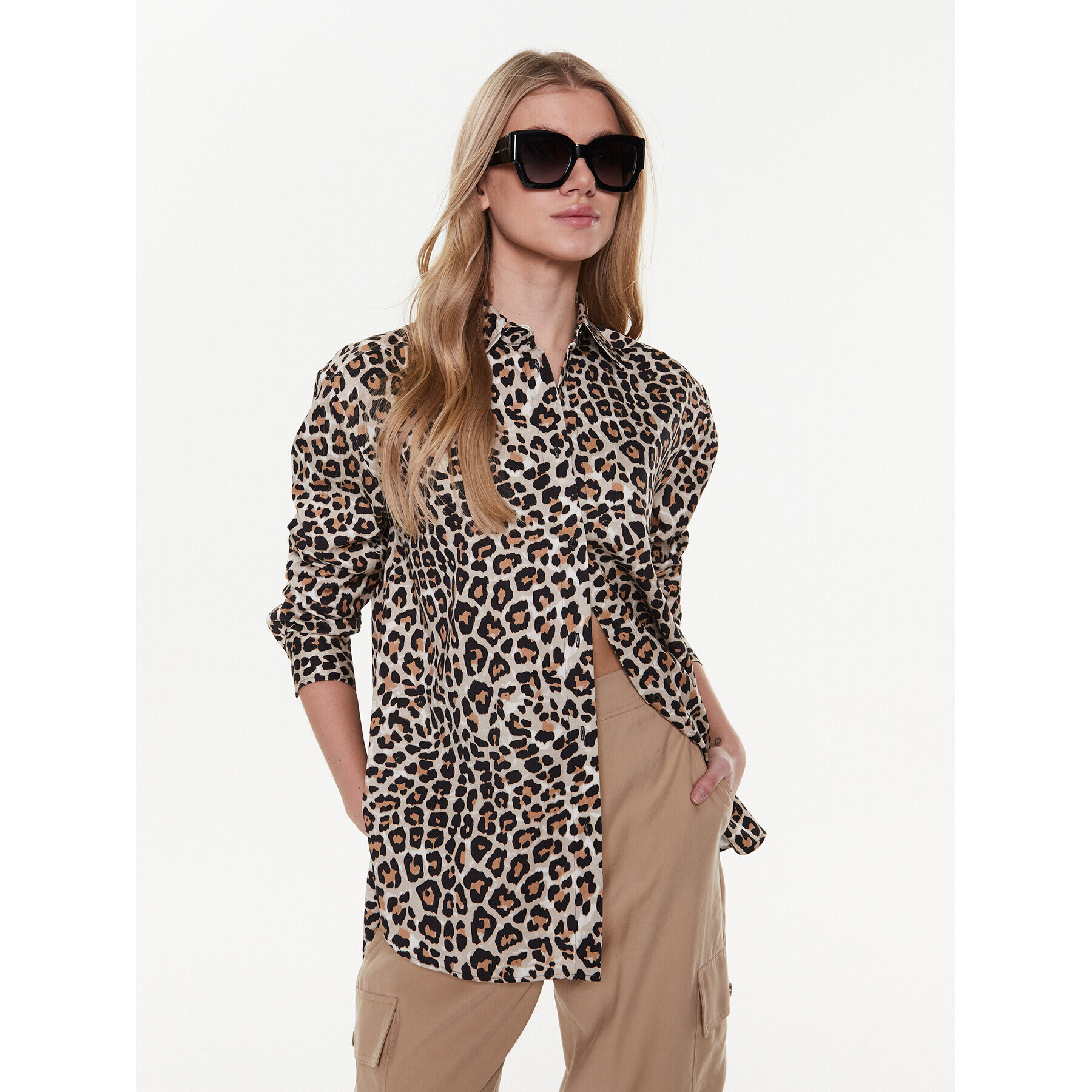 Hugo Košile The Boyfriend Shirt 50484436 Barevná Oversize - Pepit.cz