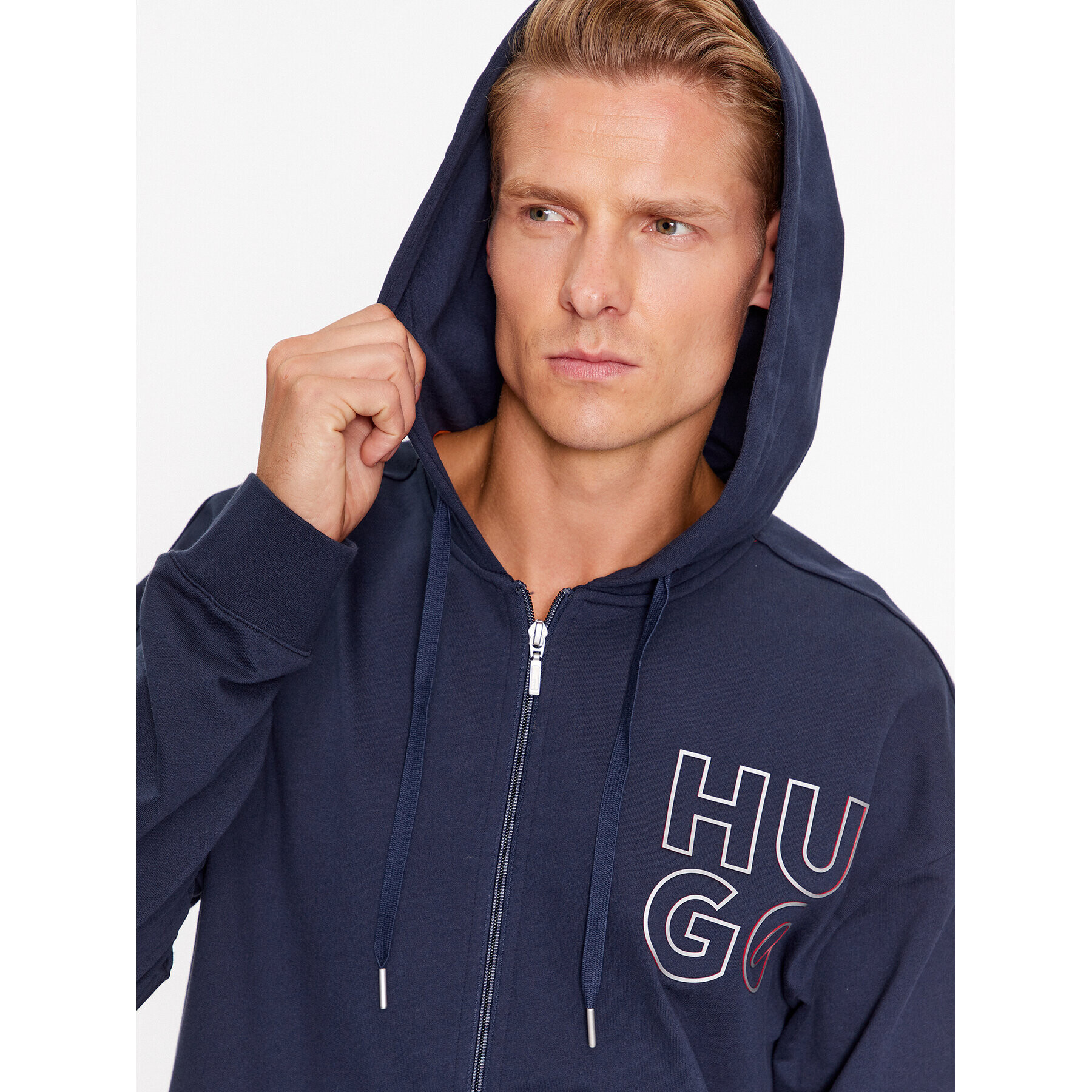 Hugo Mikina 50501601 Tmavomodrá Regular Fit - Pepit.cz