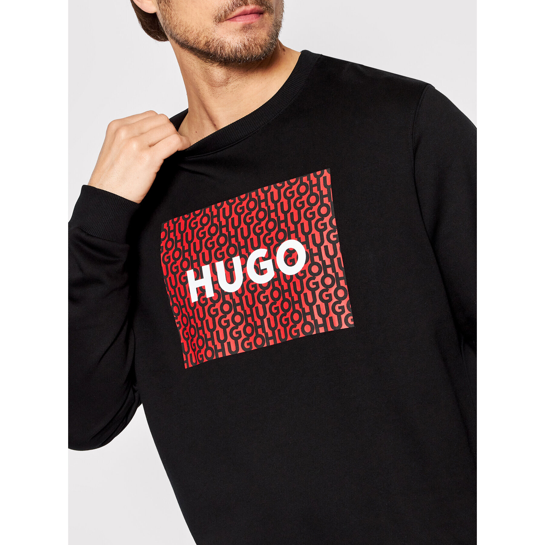 Hugo Mikina Dalker 50472719 Černá Regular Fit - Pepit.cz