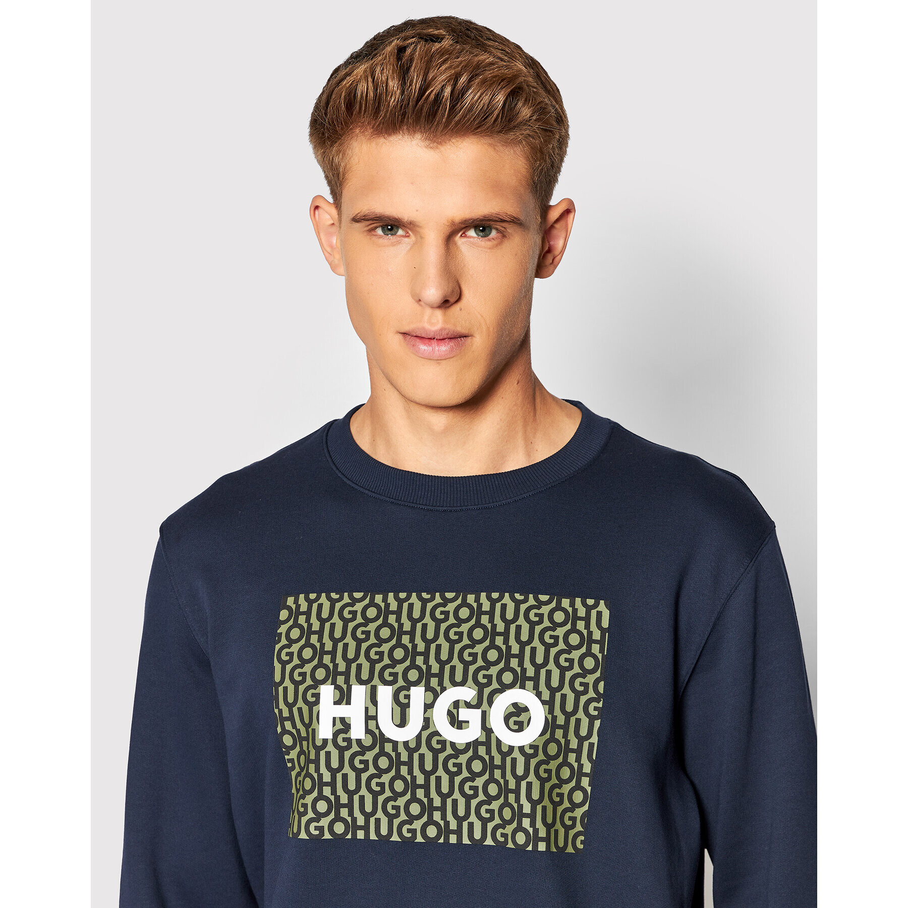 Hugo Mikina Dalker 50472719 Tmavomodrá Regular Fit - Pepit.cz