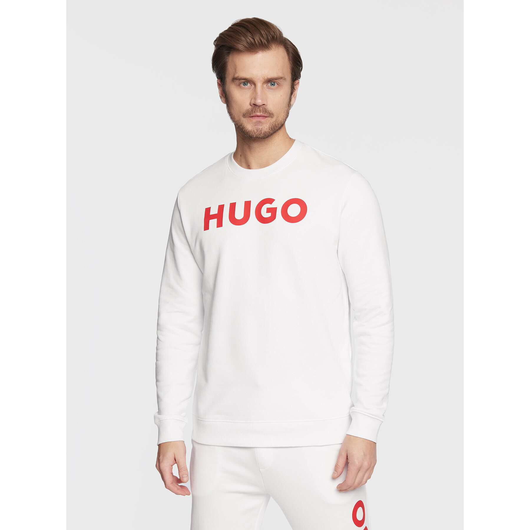 Hugo Mikina Dem 50477328 Bílá Regular Fit - Pepit.cz