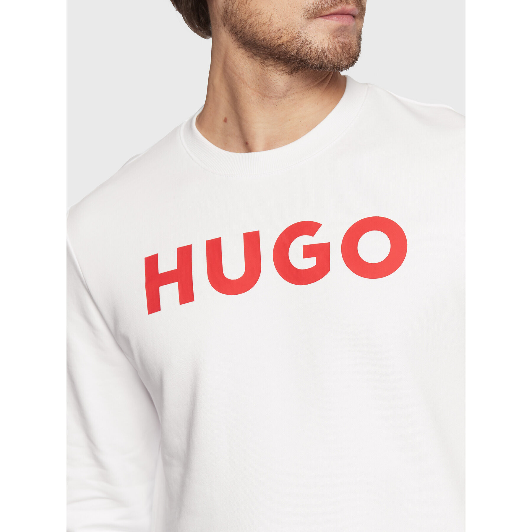 Hugo Mikina Dem 50477328 Bílá Regular Fit - Pepit.cz