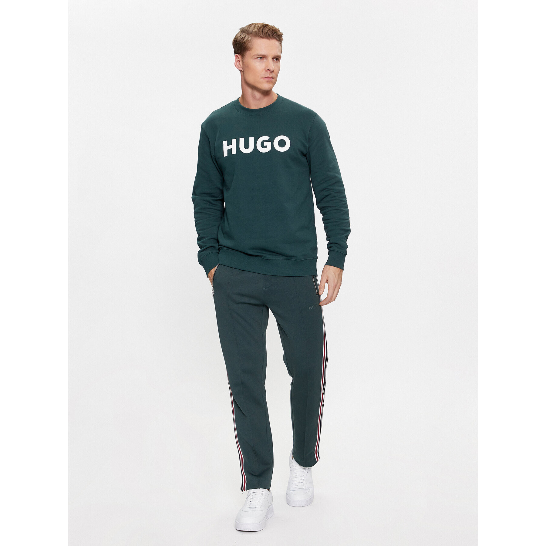 Hugo Mikina Dem 50477328 Khaki Regular Fit - Pepit.cz