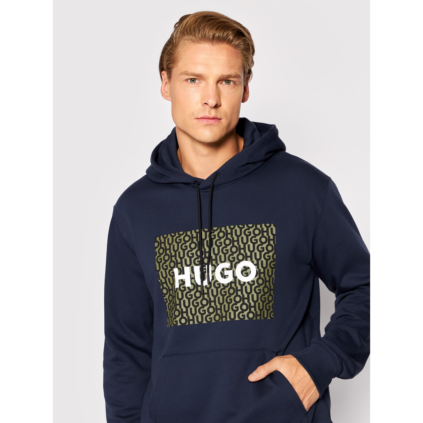 Hugo Mikina Dreeman 50473875 Tmavomodrá Relaxed Fit - Pepit.cz