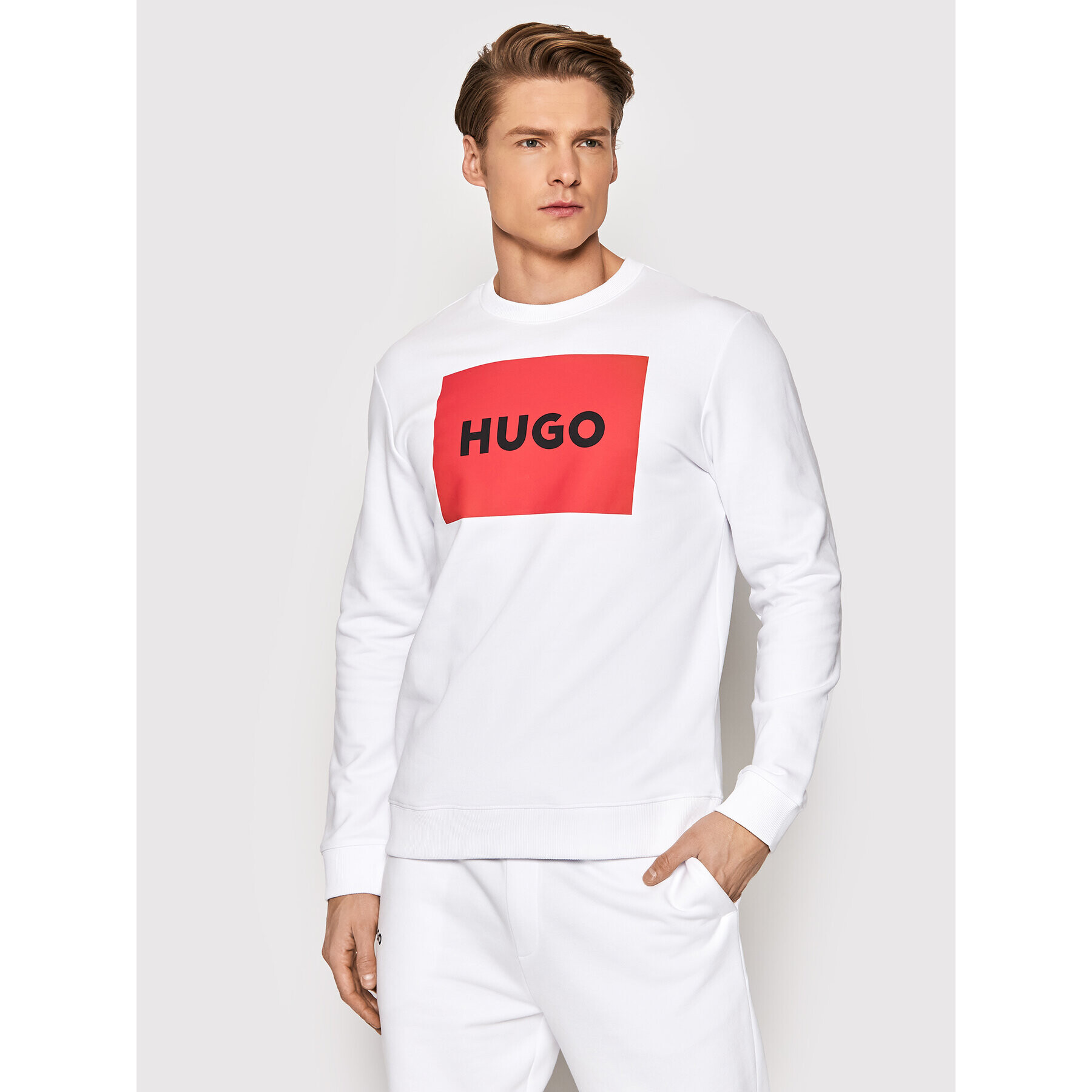 Hugo Mikina Duragol222 50467944 Bílá Regular Fit - Pepit.cz