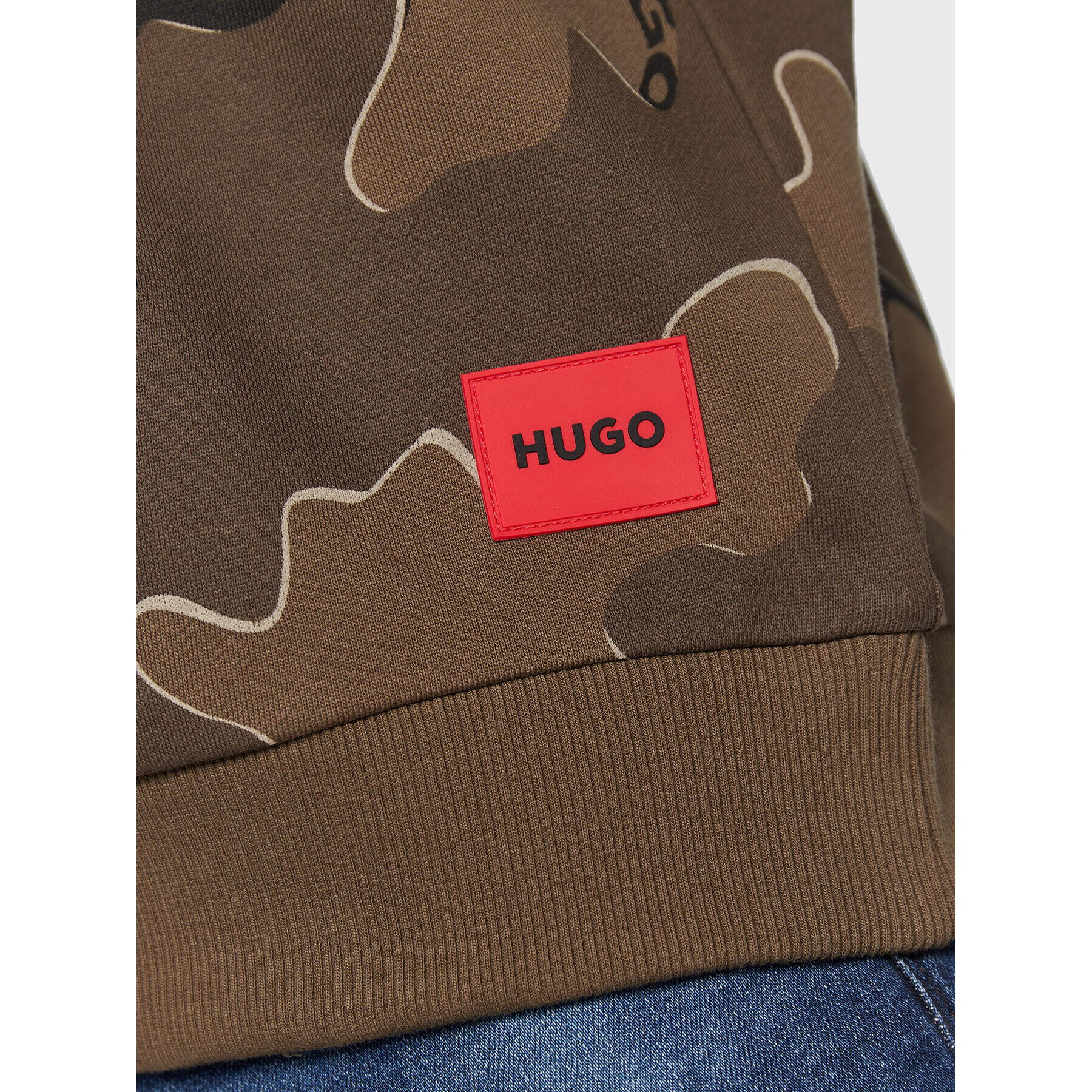 Hugo Mikina Durdock 50481347 Khaki Relaxed Fit - Pepit.cz