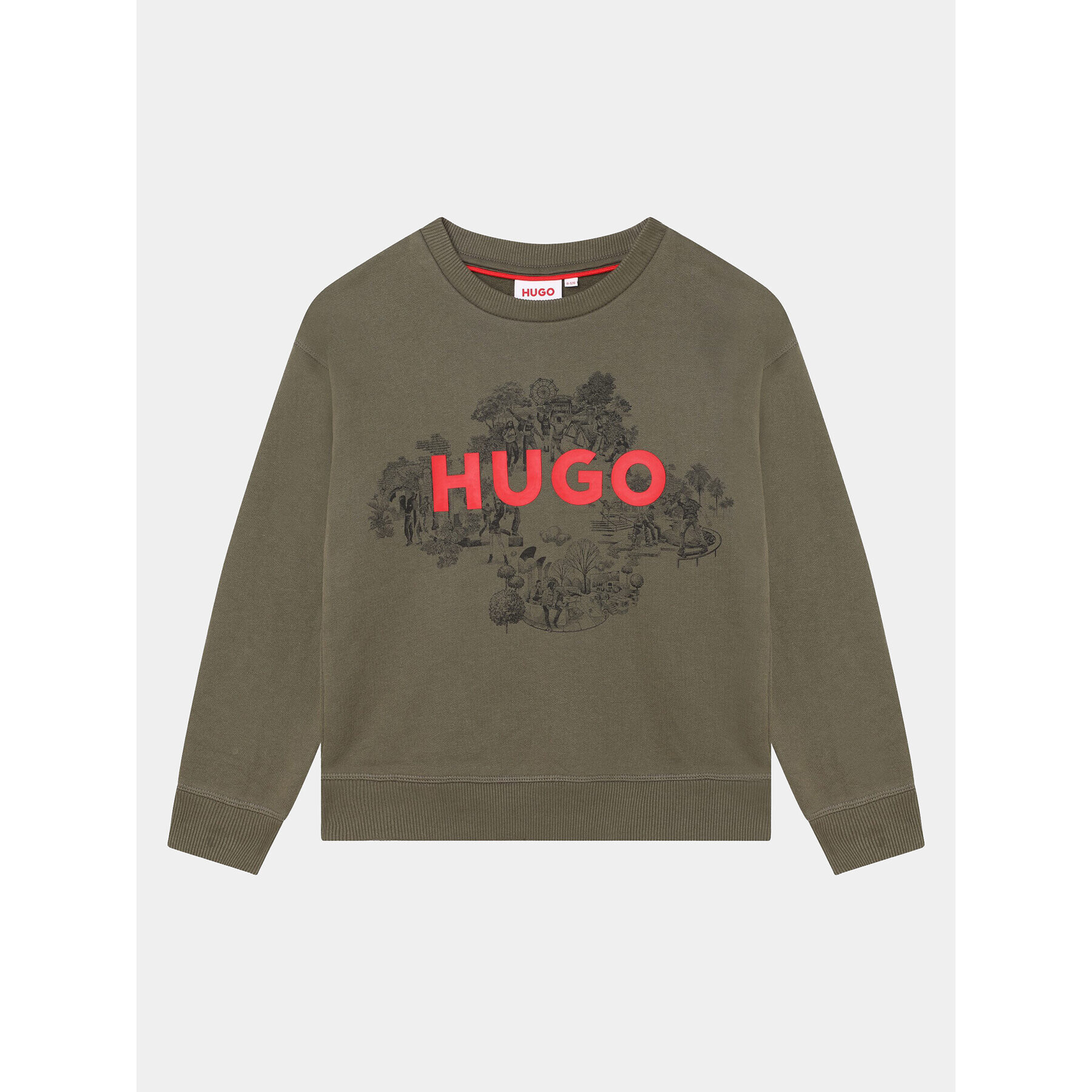 Hugo Mikina G25150 S Khaki Regular Fit - Pepit.cz