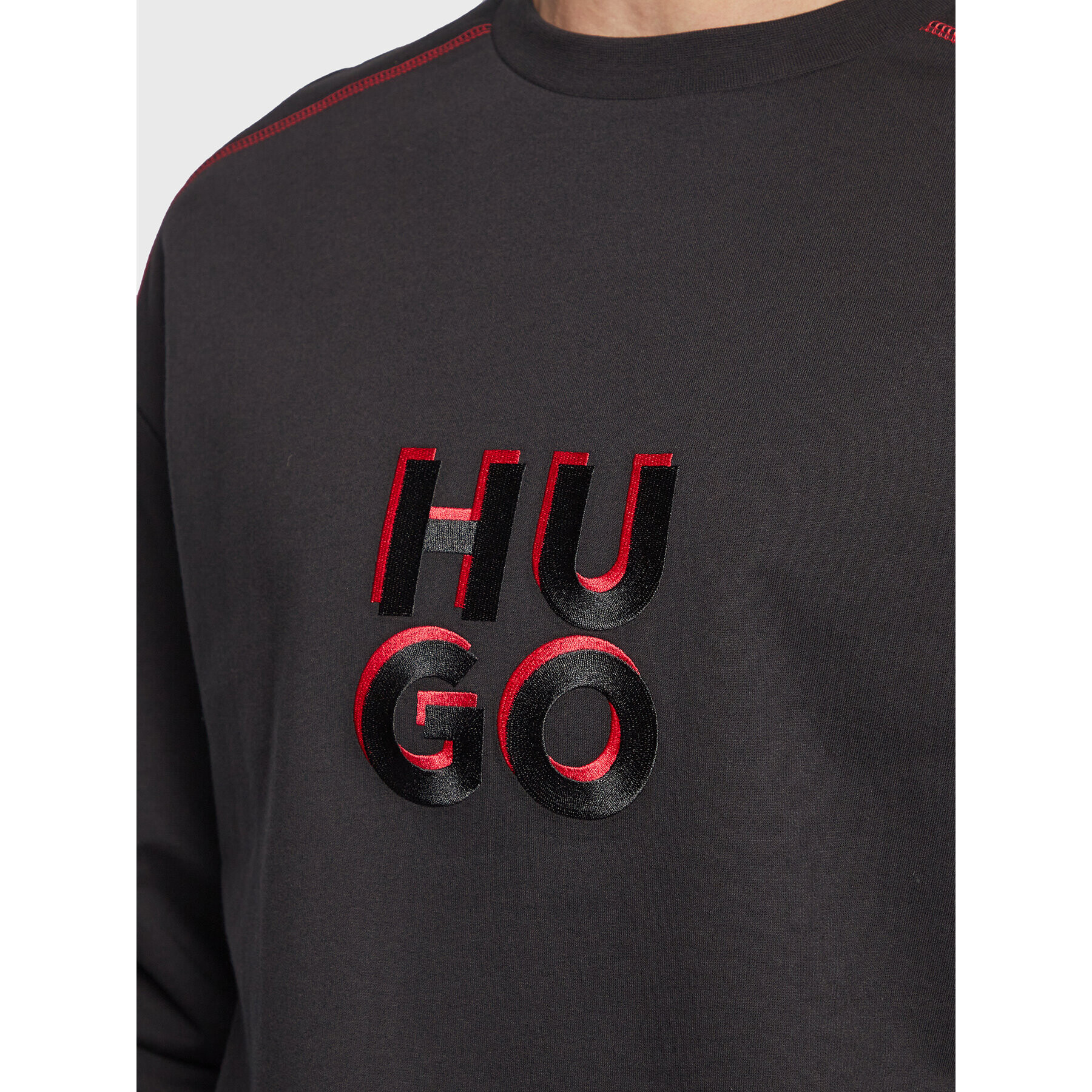 Hugo Mikina Monologo 50478920 Černá Regular Fit - Pepit.cz