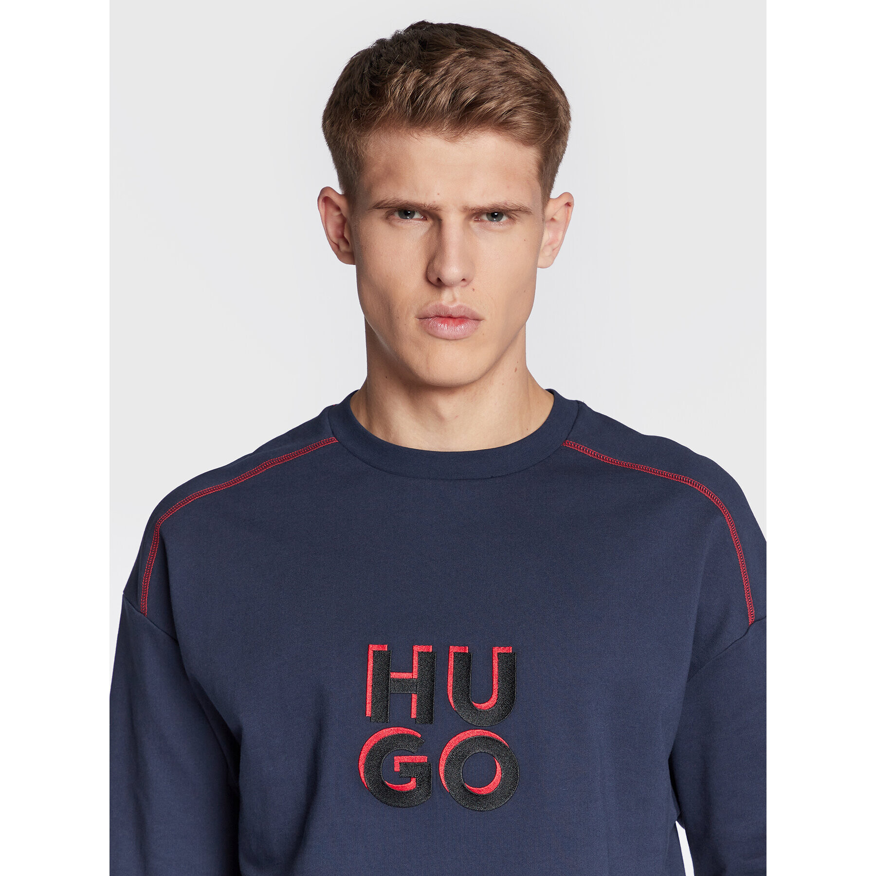 Hugo Mikina Monologo 50478920 Tmavomodrá Regular Fit - Pepit.cz