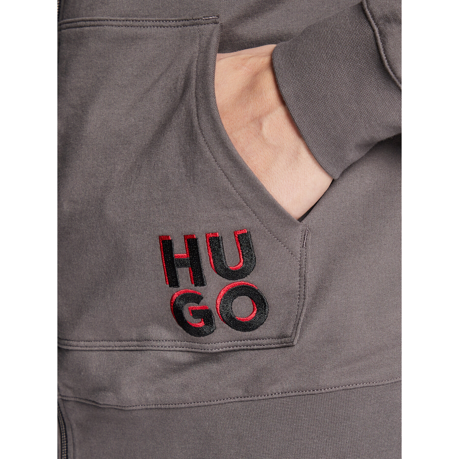 Hugo Mikina Monologo 50478933 Šedá Relaxed Fit - Pepit.cz