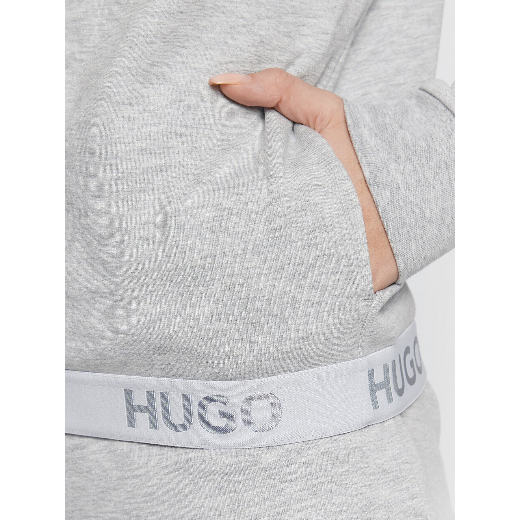 Hugo Mikina Sporty Log 50480568 Šedá Regular Fit - Pepit.cz