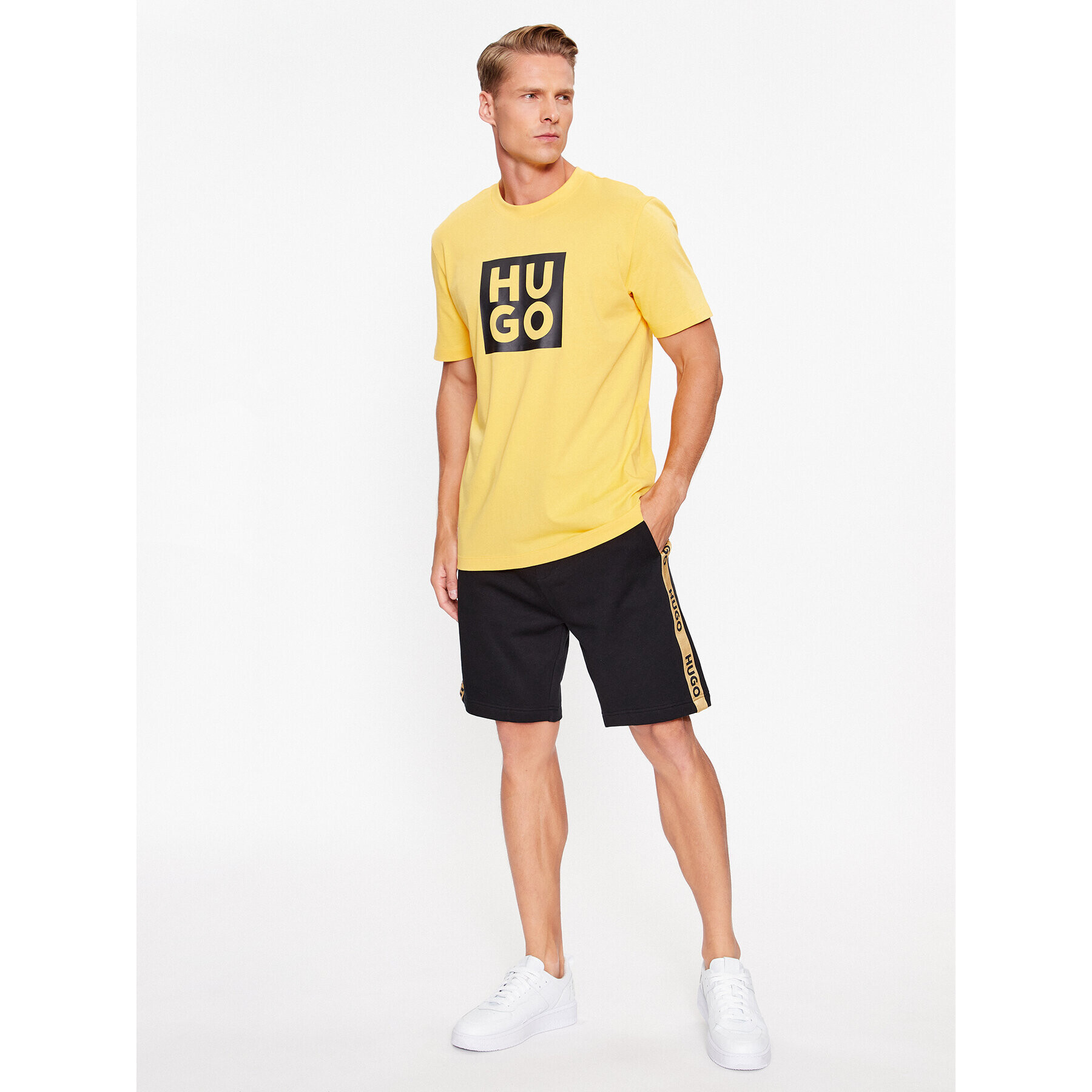 Hugo Sportovní kraťasy Sporty Logo 50496996 Černá Regular Fit - Pepit.cz