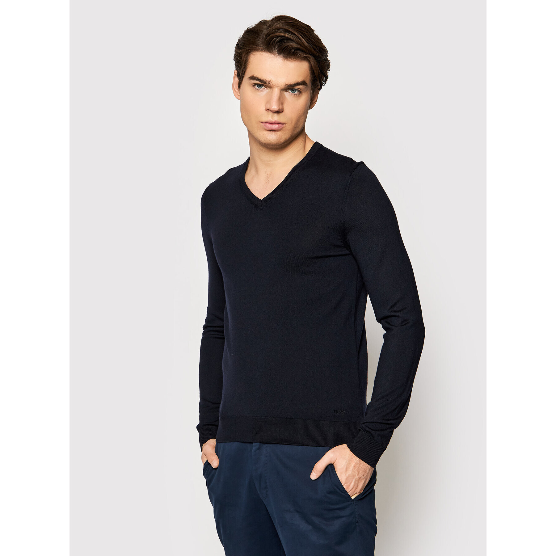 Hugo Svetr San Bernardo 3 50455970 Tmavomodrá Slim Fit - Pepit.cz