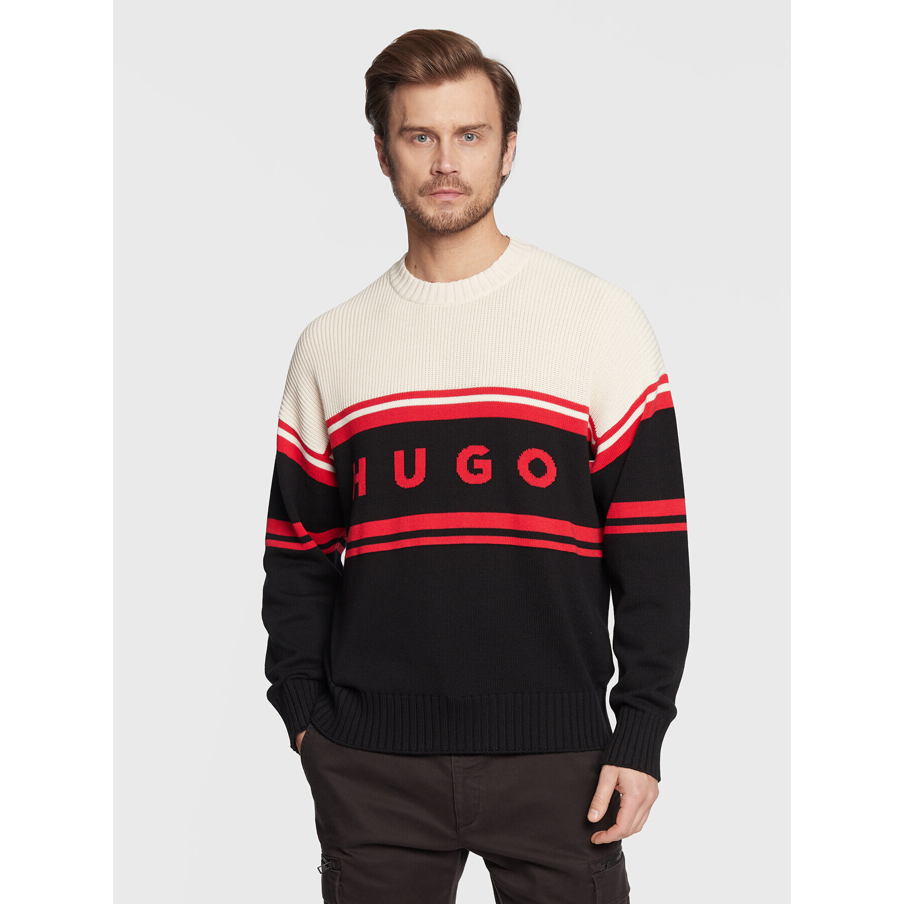 Hugo Svetr Sopid 50474824 Černá Regular Fit - Pepit.cz