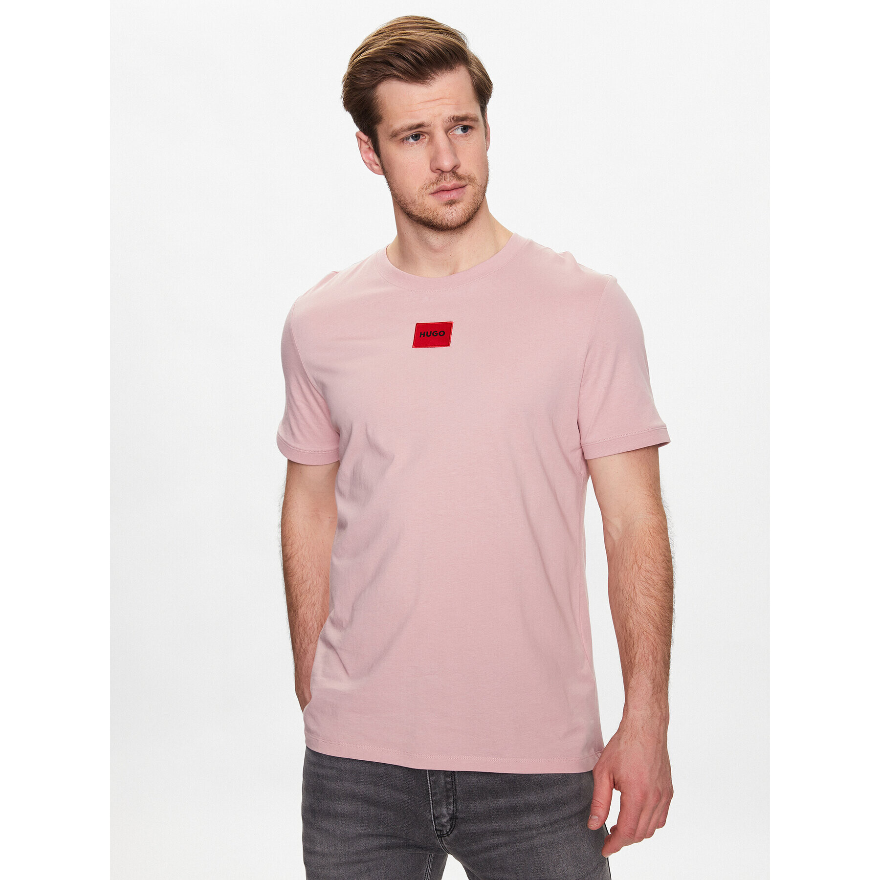 Hugo T-Shirt 50447978 Růžová Regular Fit - Pepit.cz