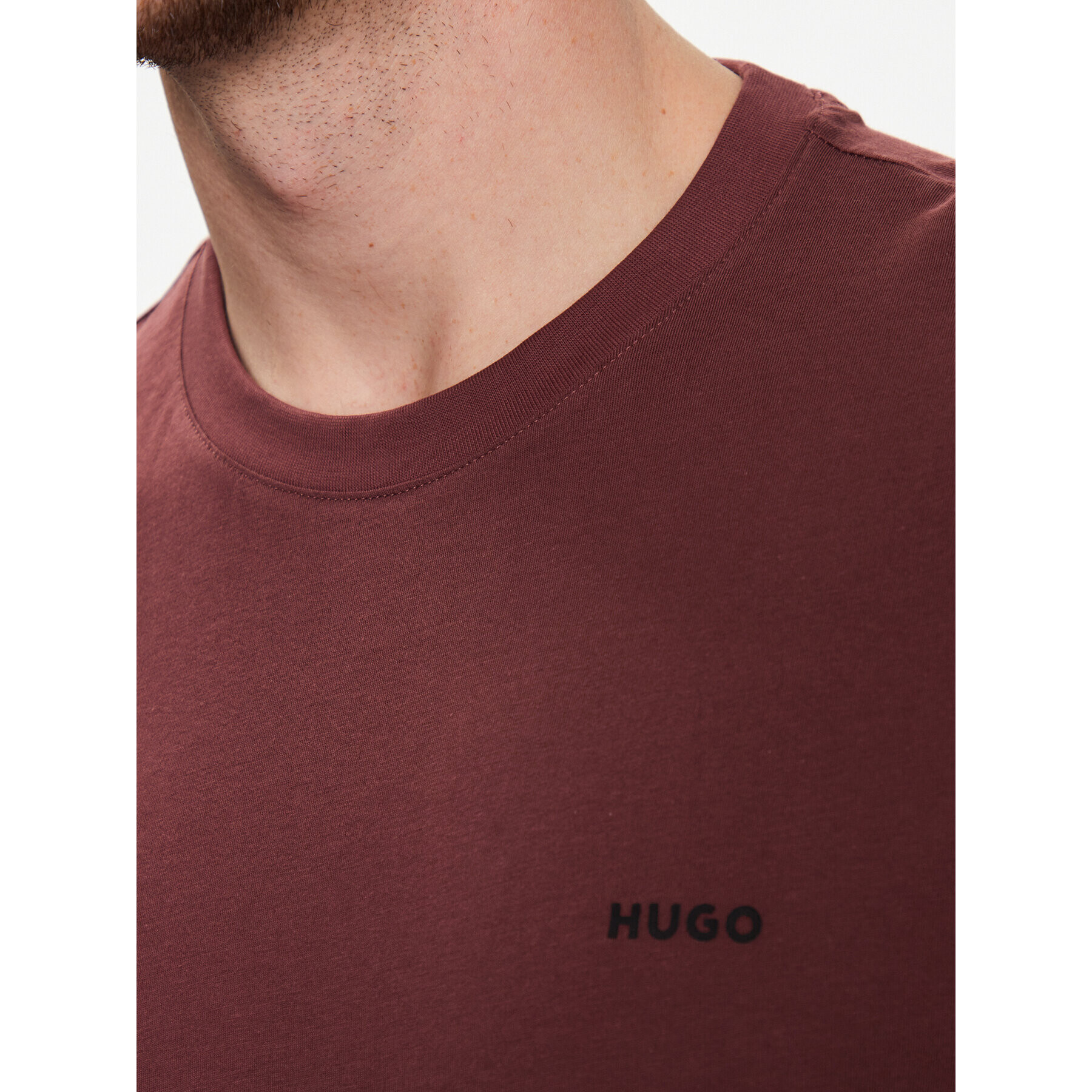 Hugo T-Shirt 50466158 Bordó Regular Fit - Pepit.cz